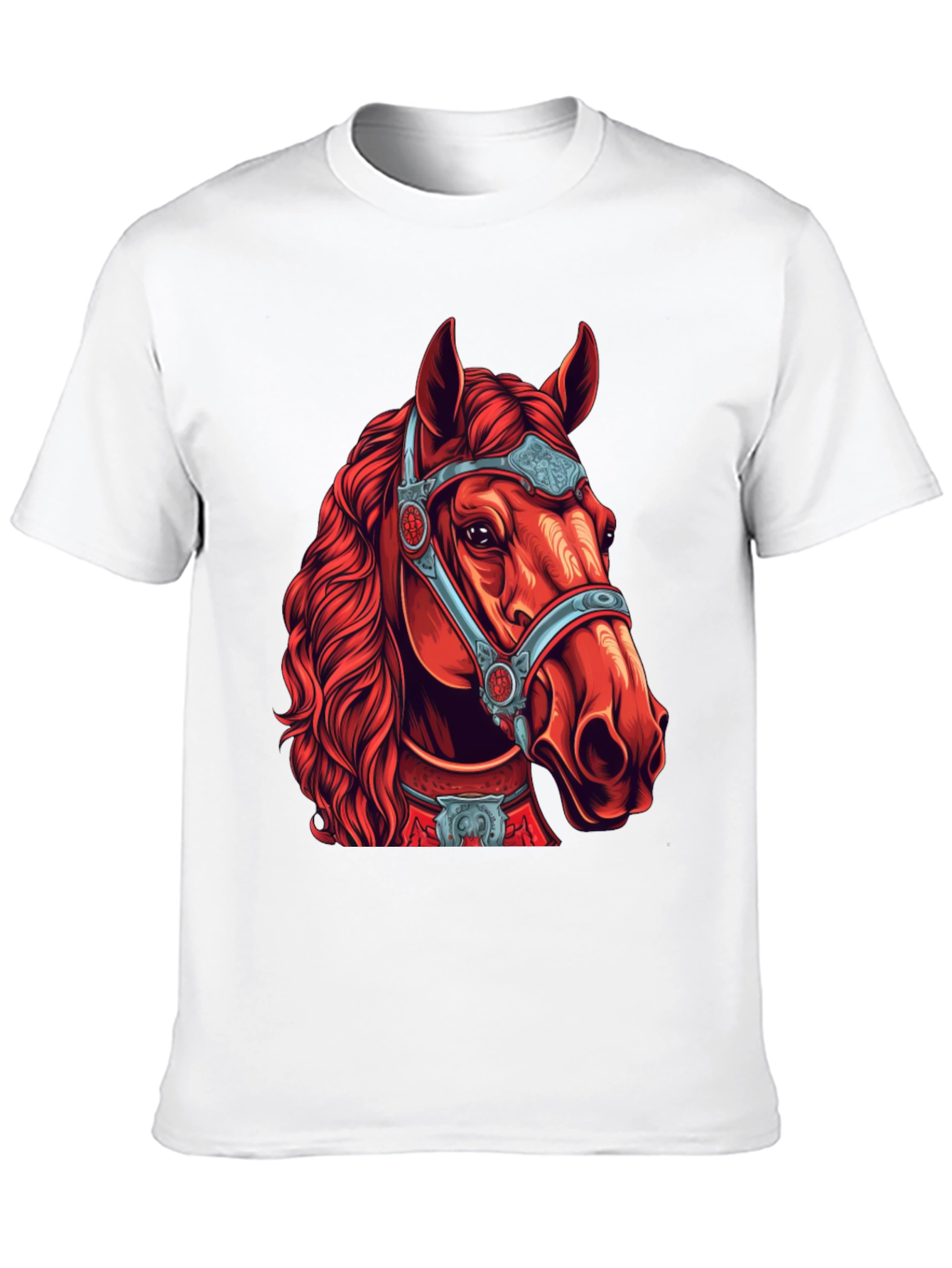 Red Horse Graphic Tee - Equestrian Style