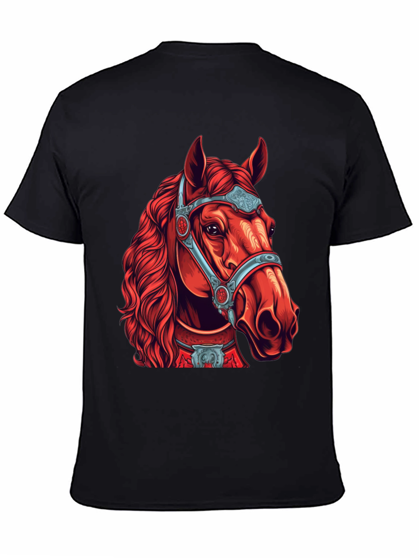 Red Horse Graphic Tee - Equestrian Style