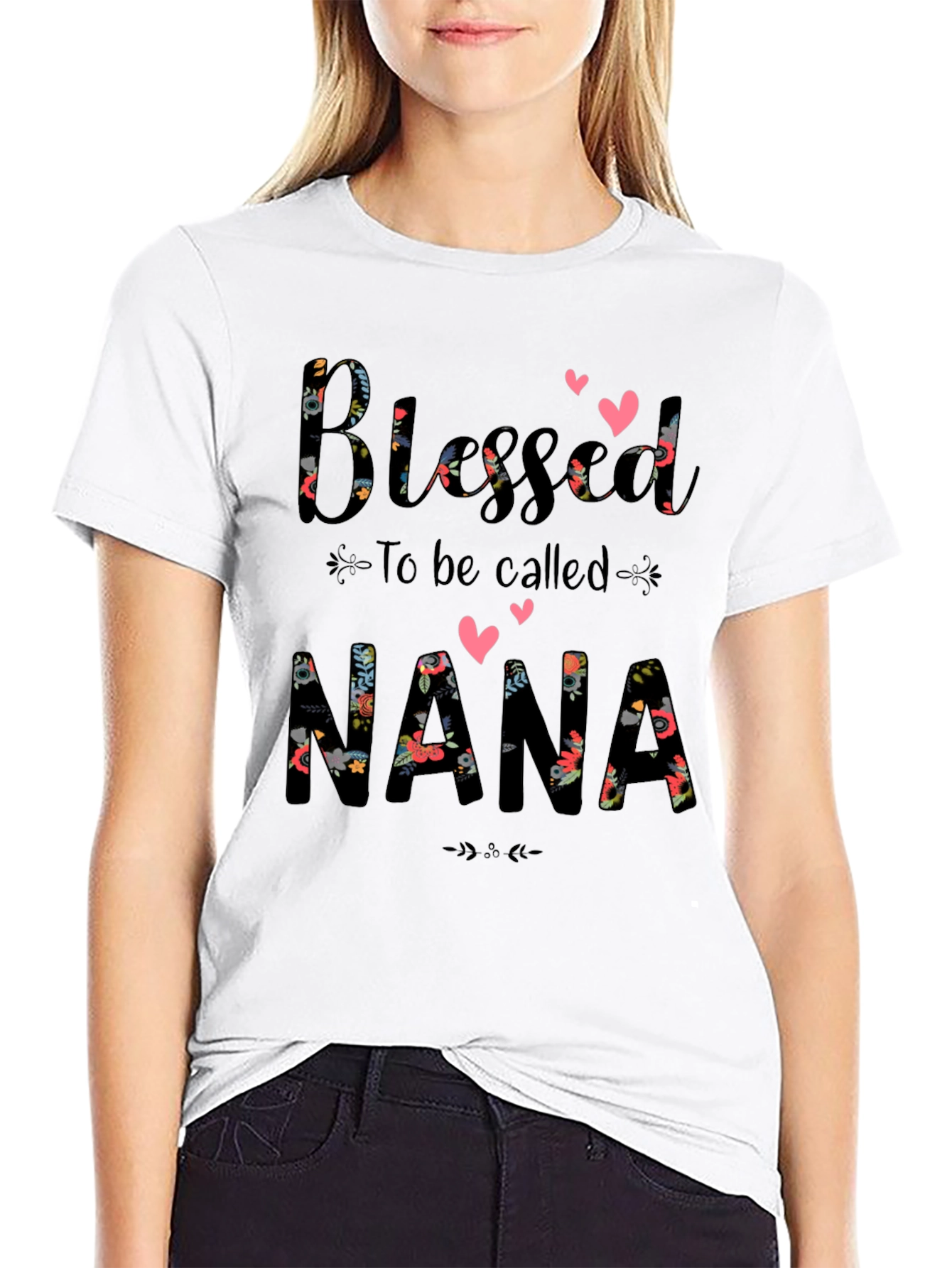 Blessed Nana Floral T-Shirt