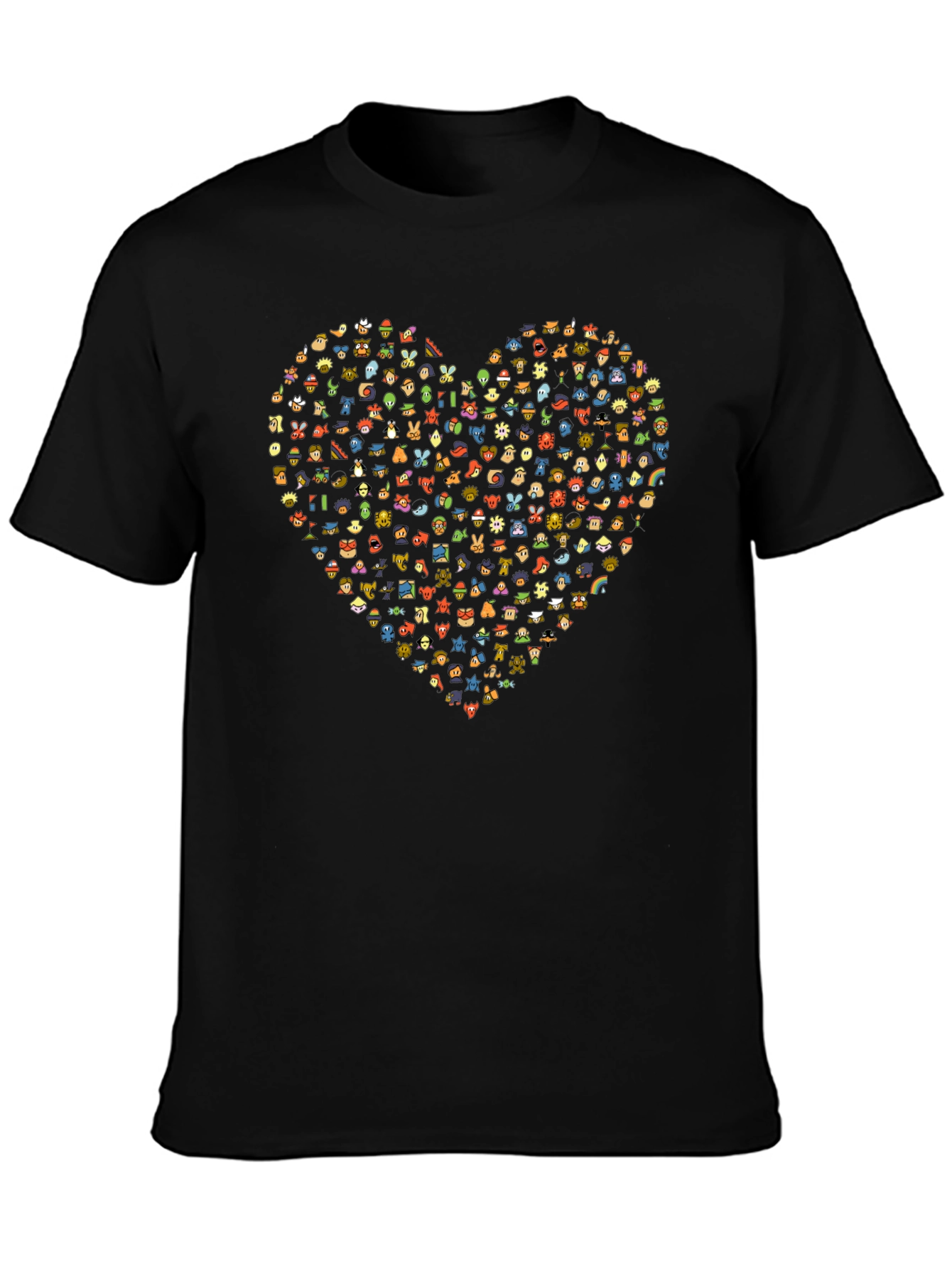 Heart Emoji Graphic Black T-Shirt