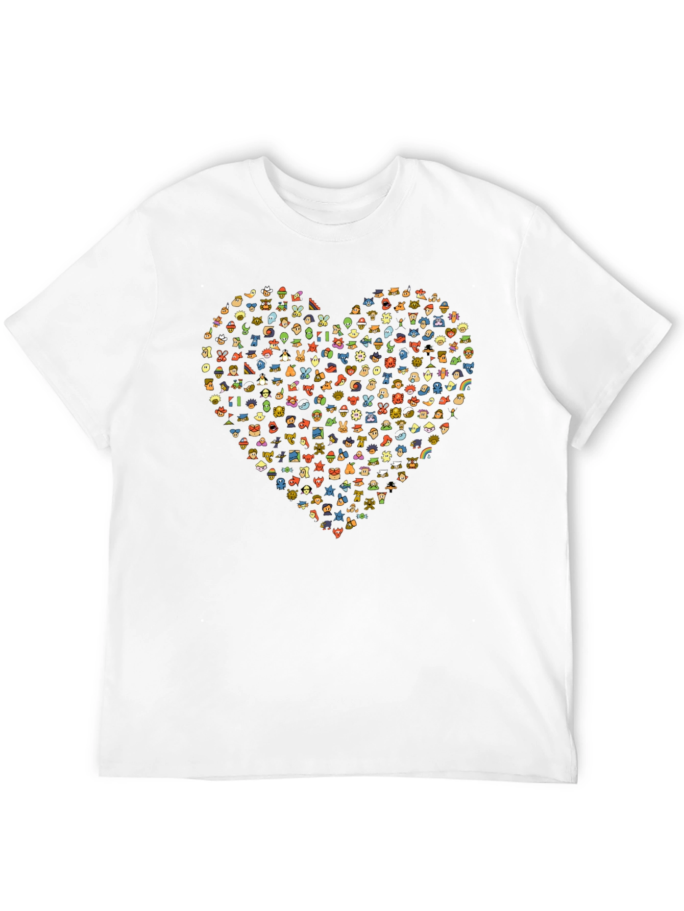 Heart Emoji Graphic Black T-Shirt