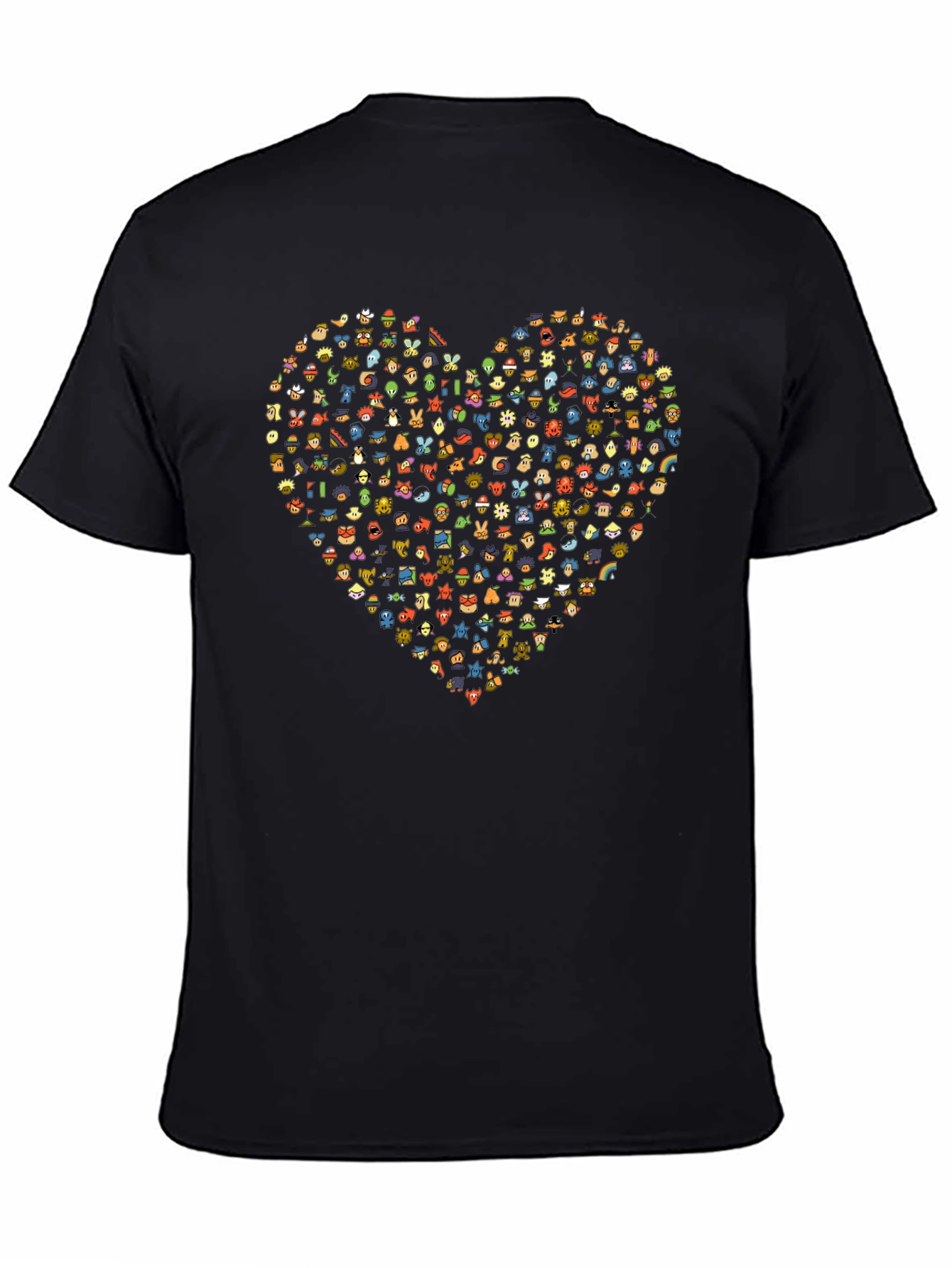 Heart Emoji Graphic Black T-Shirt