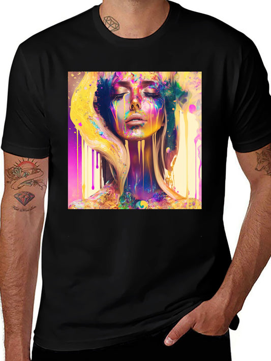 Colorful Woman Art T-Shirt - Modern Artistic Design
