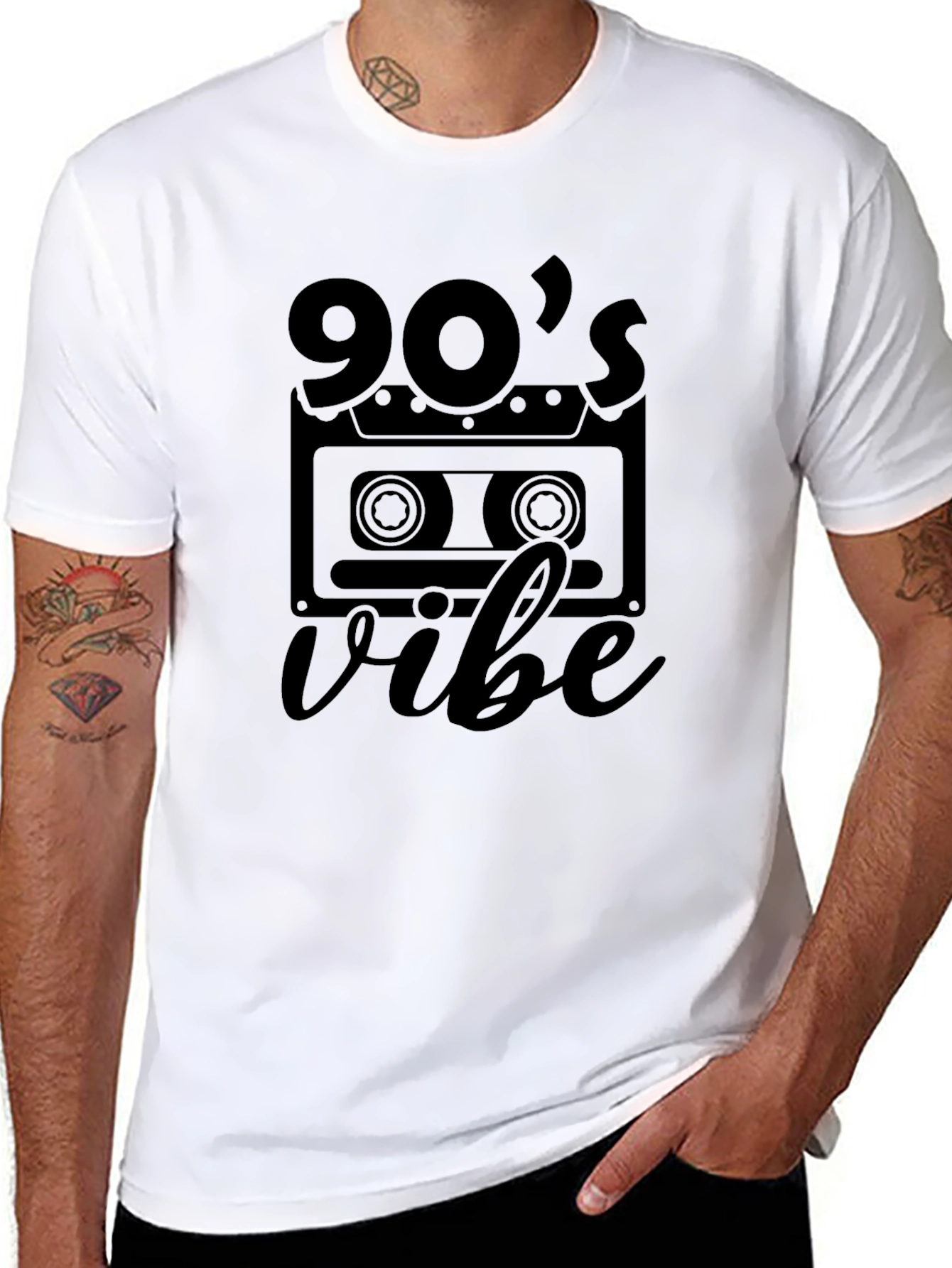 90s Vibe Graphic Tee - Retro Cassette Design