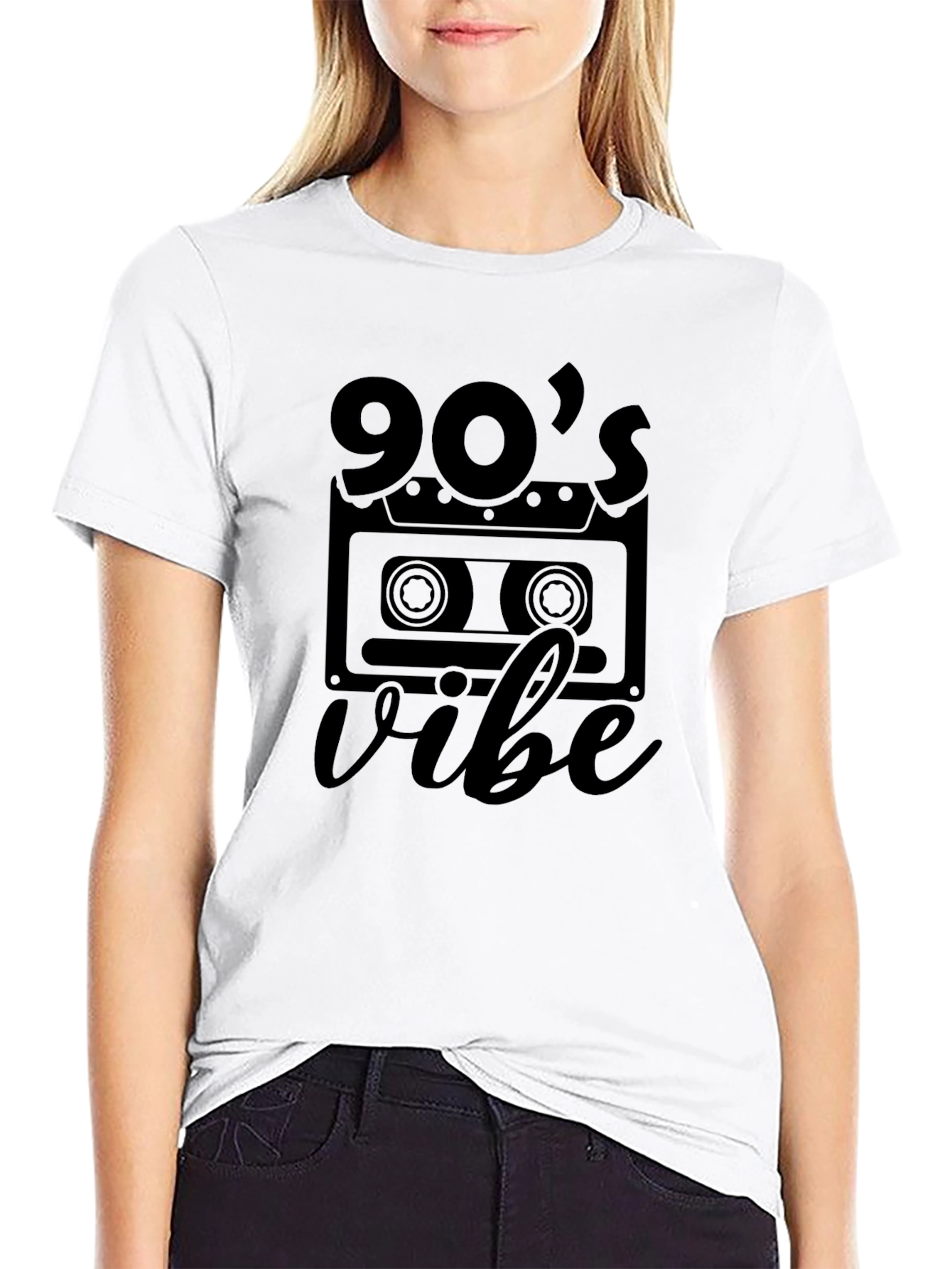 90s Vibe Graphic Tee - Retro Cassette Design