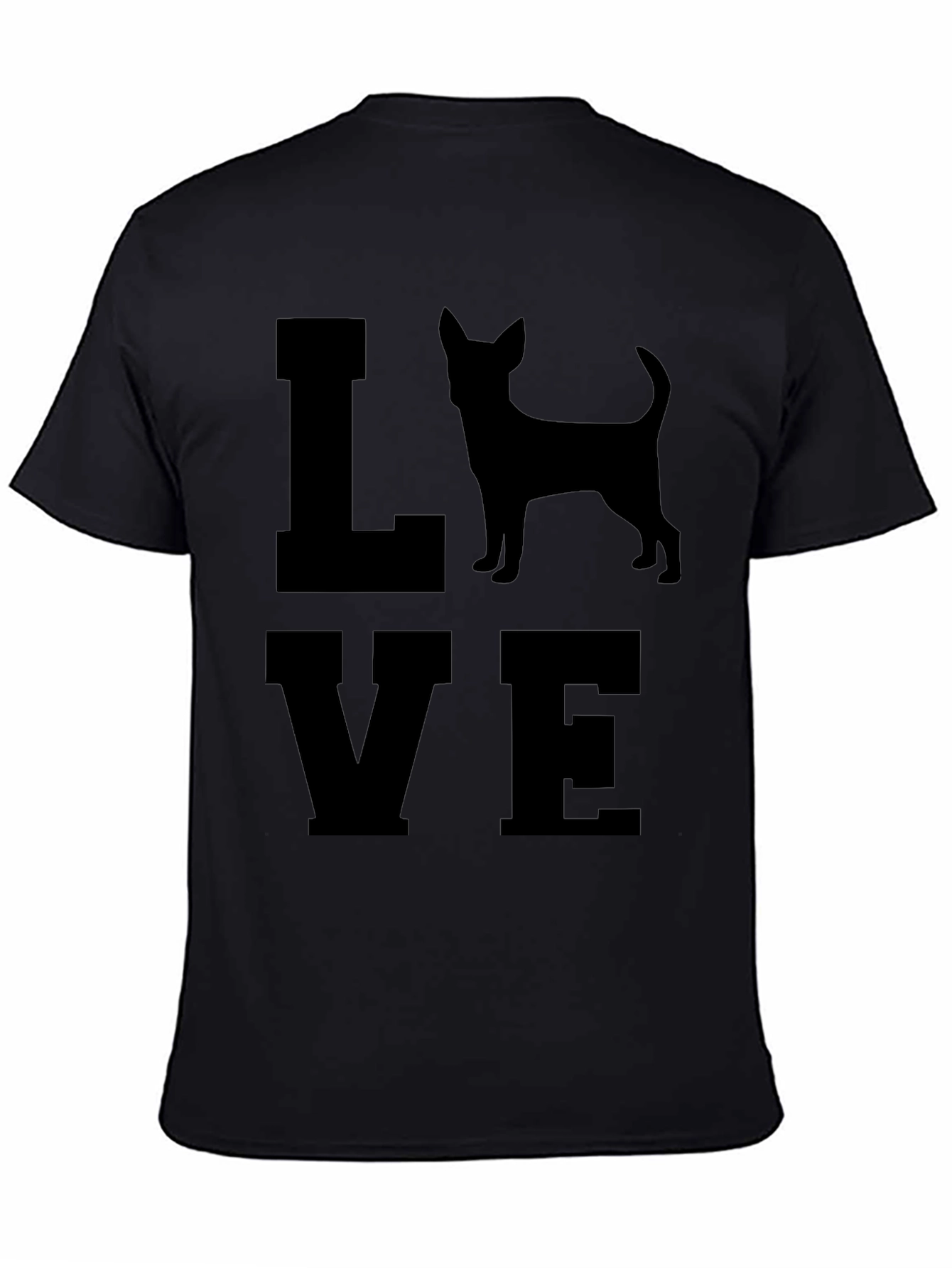 Love Chihuahua Mens Black T-Shirt