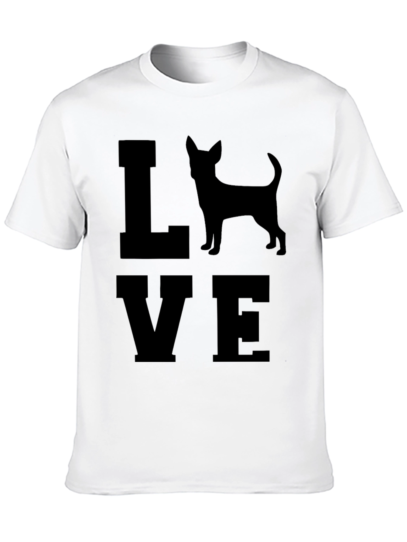 Love Chihuahua Mens Black T-Shirt