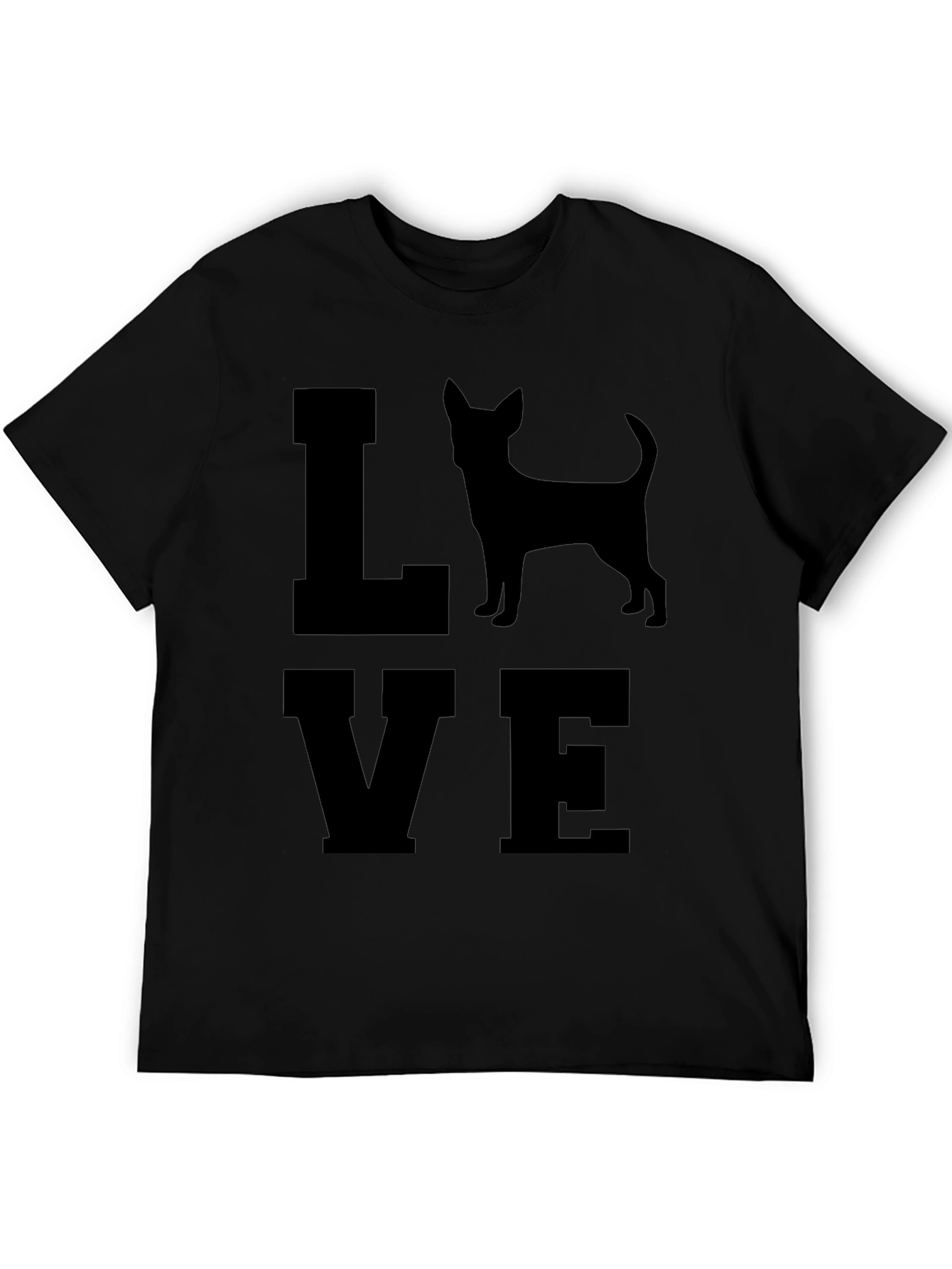 Love Chihuahua Mens Black T-Shirt