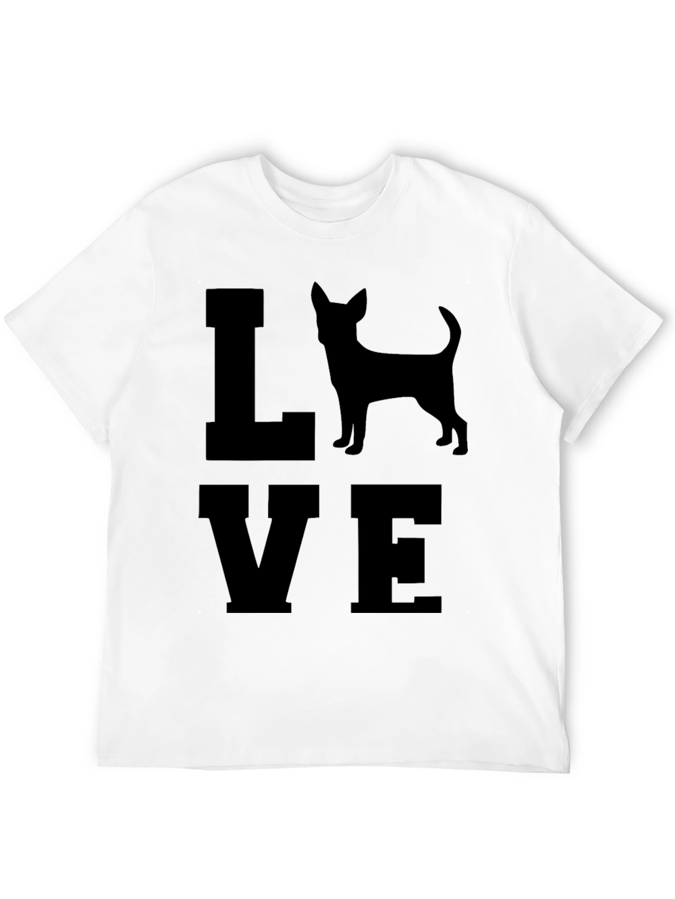 Love Chihuahua Mens Black T-Shirt