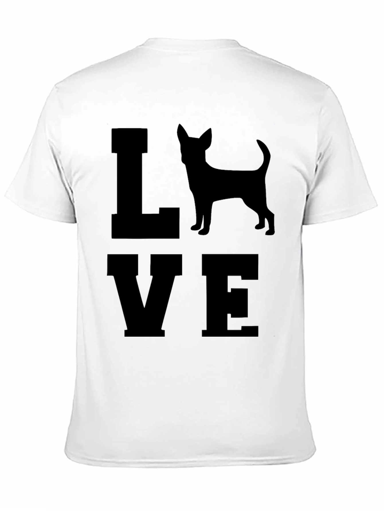 Love Chihuahua Mens Black T-Shirt