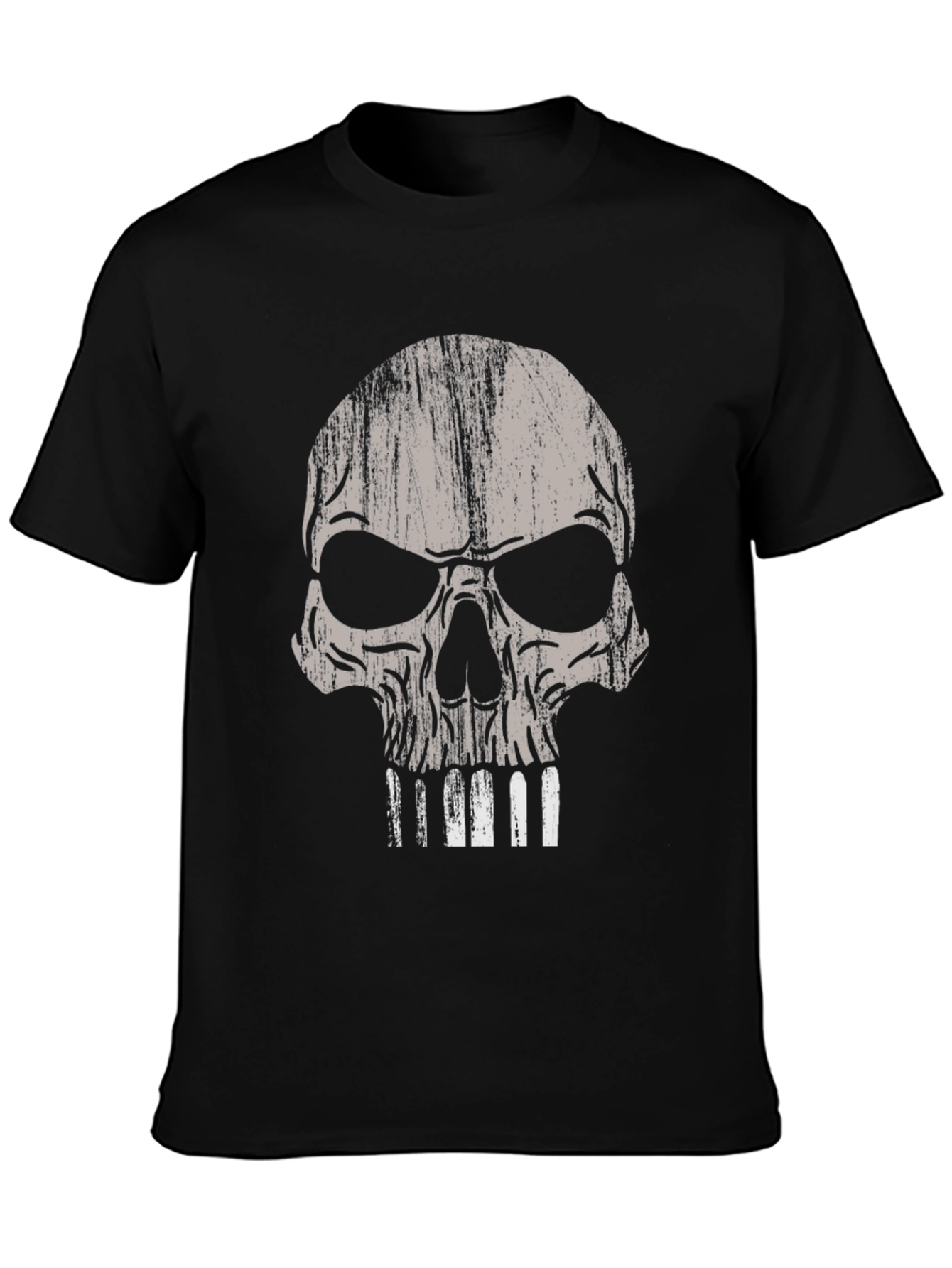 Skull Graphic Print Black T-Shirt