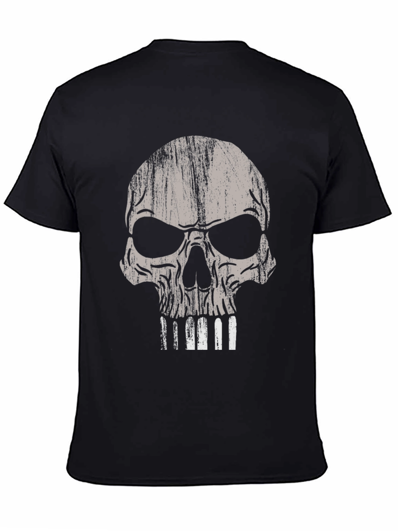 Skull Graphic Print Black T-Shirt