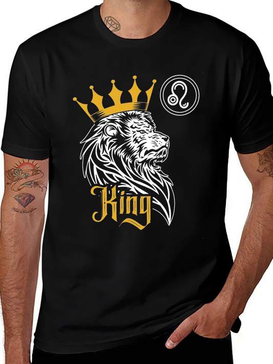 King Lion Zodiac T-Shirt - Leo Zodiac Sign