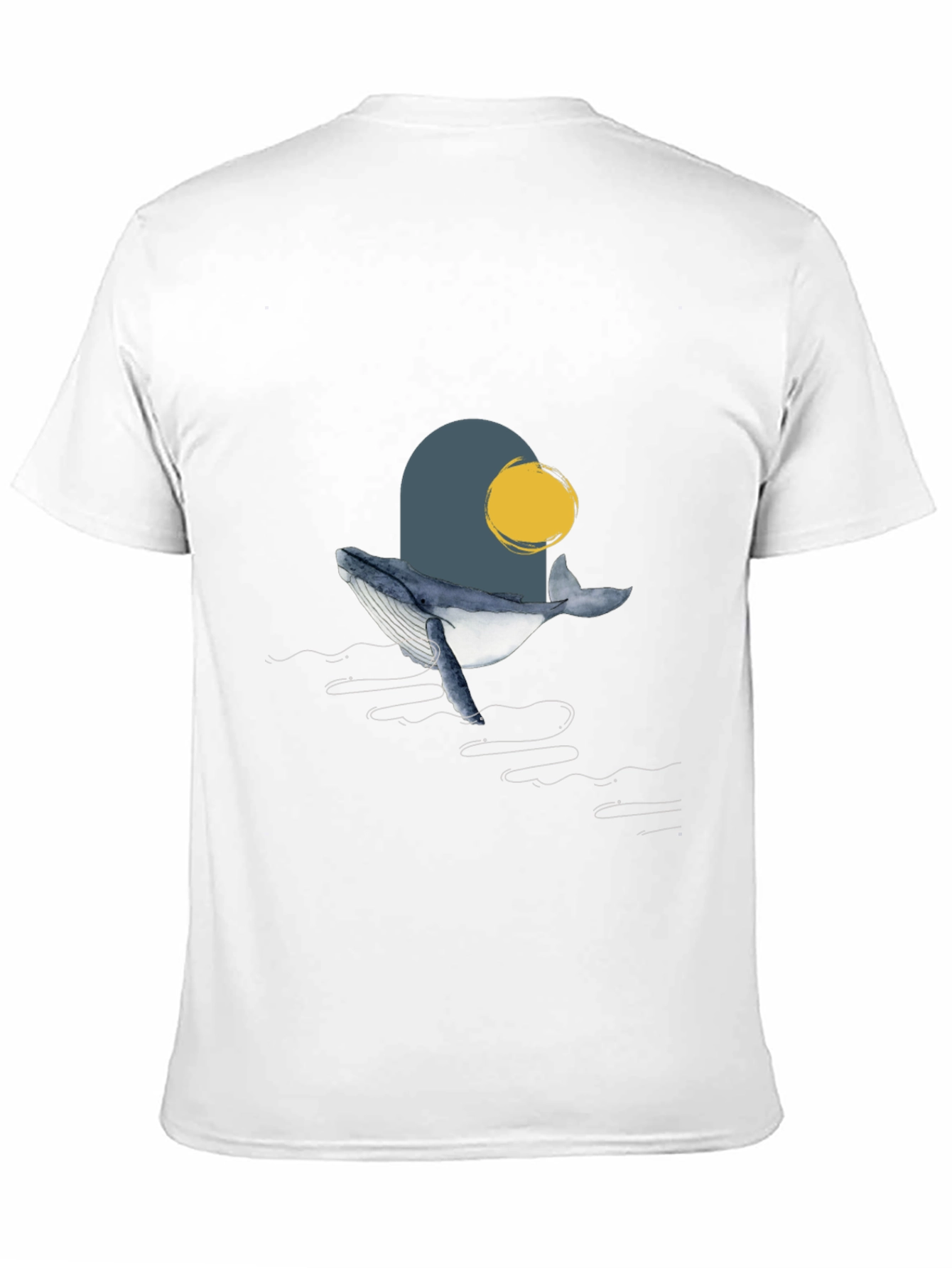 Whale Graphic T-Shirt - Modern Art Style