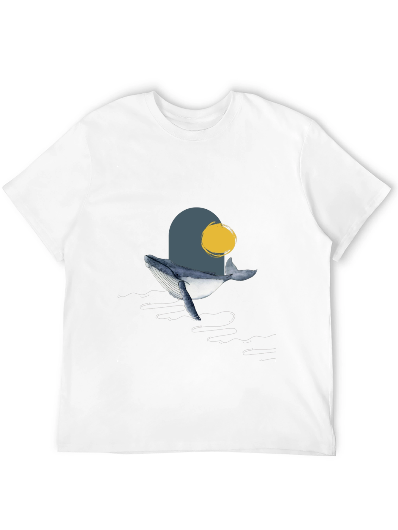 Whale Graphic T-Shirt - Modern Art Style