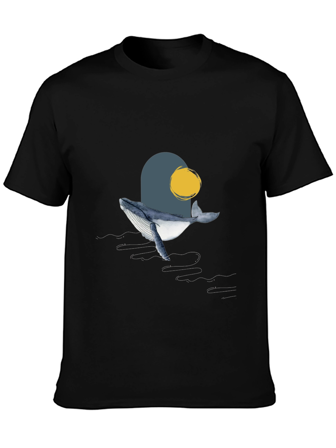 Whale Graphic T-Shirt - Modern Art Style