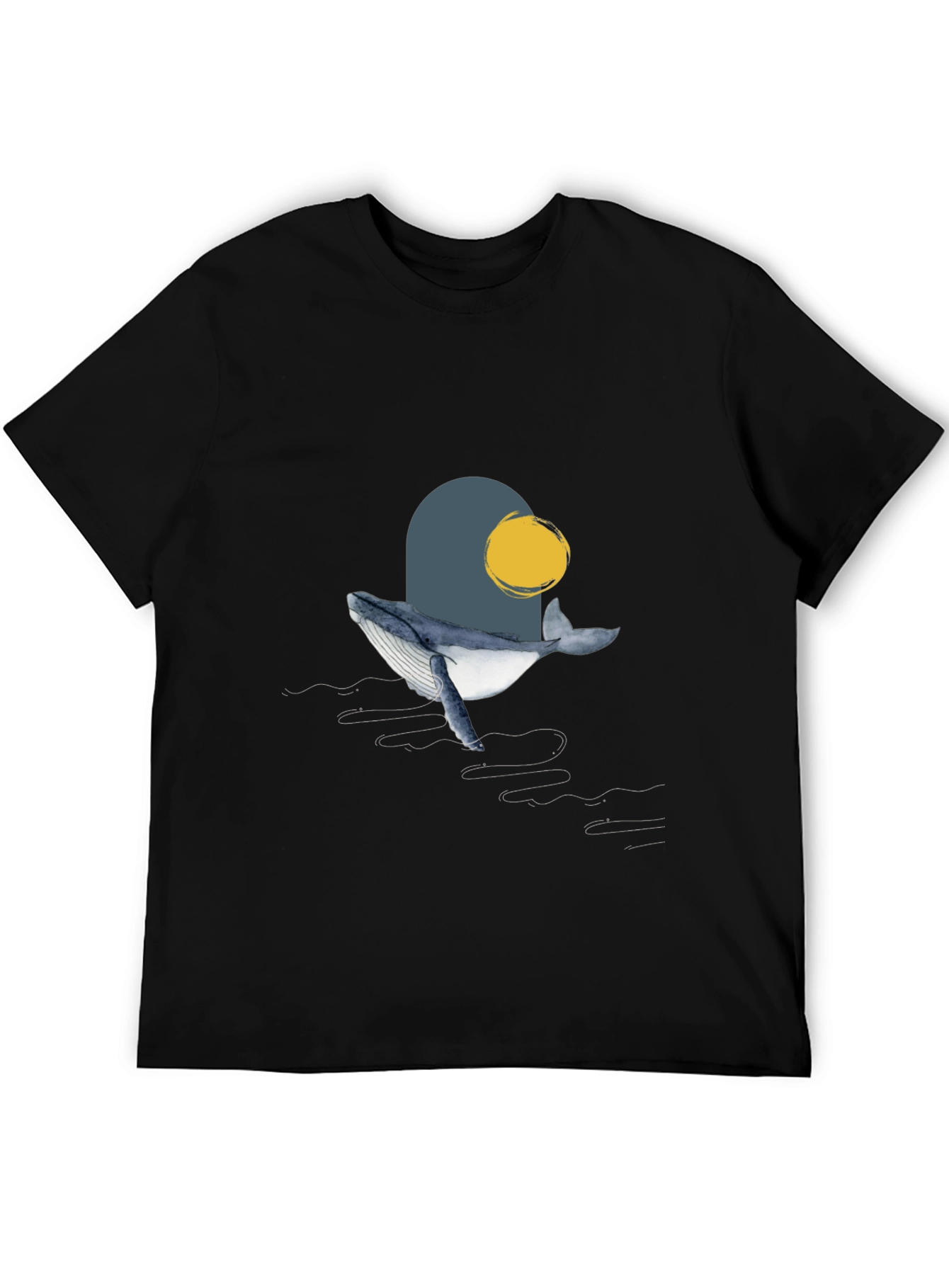 Whale Graphic T-Shirt - Modern Art Style