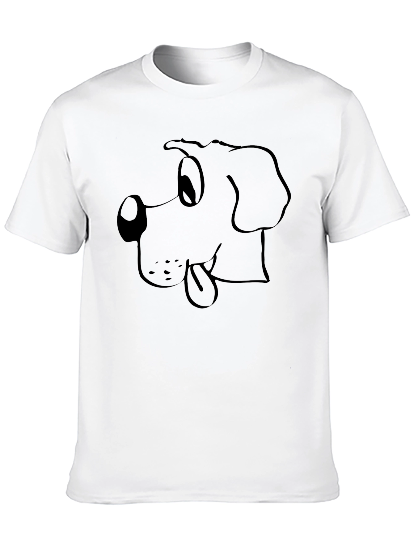 Cartoon Dog Tee - Classic Black T-Shirt