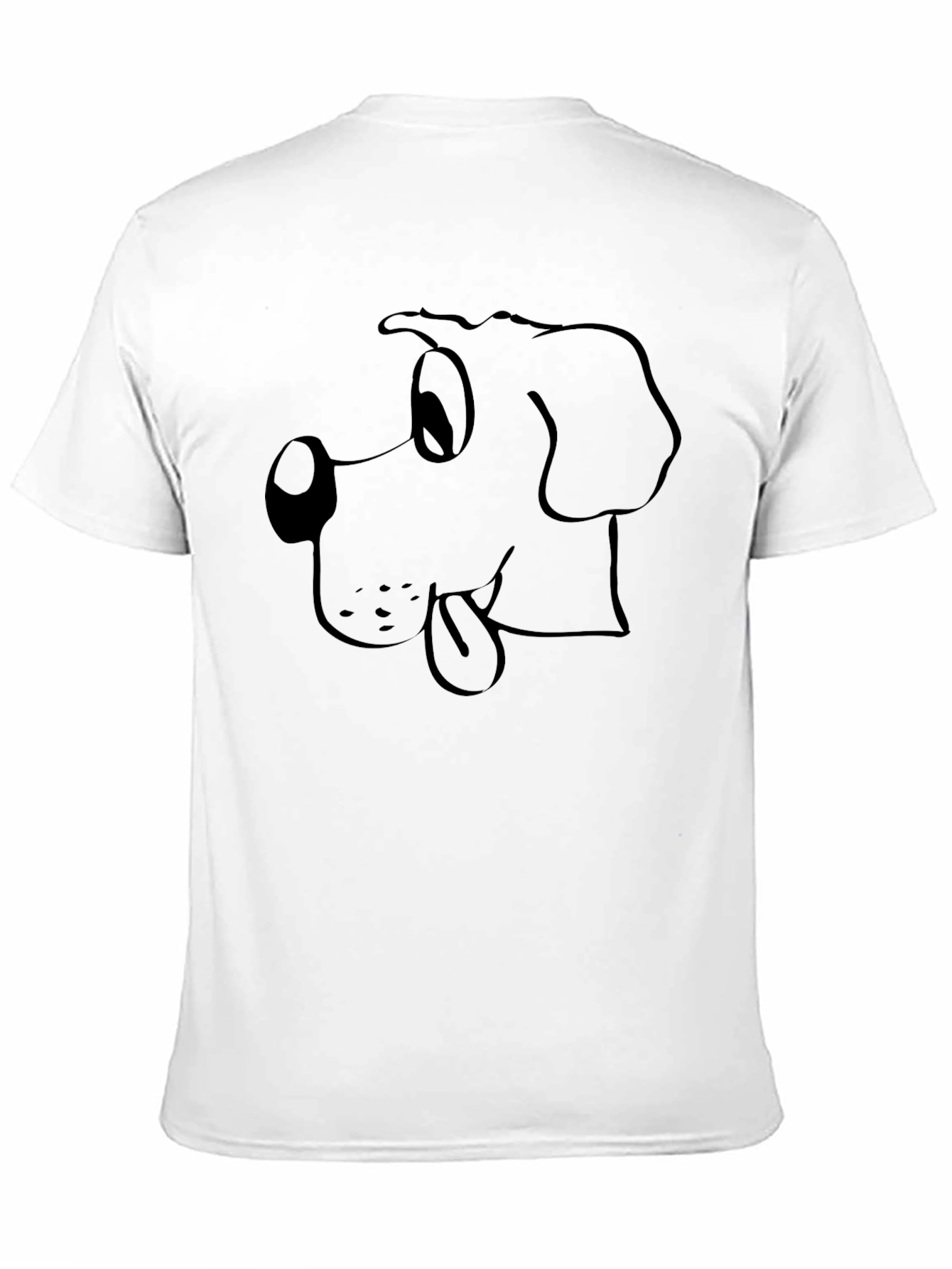 Cartoon Dog Tee - Classic Black T-Shirt