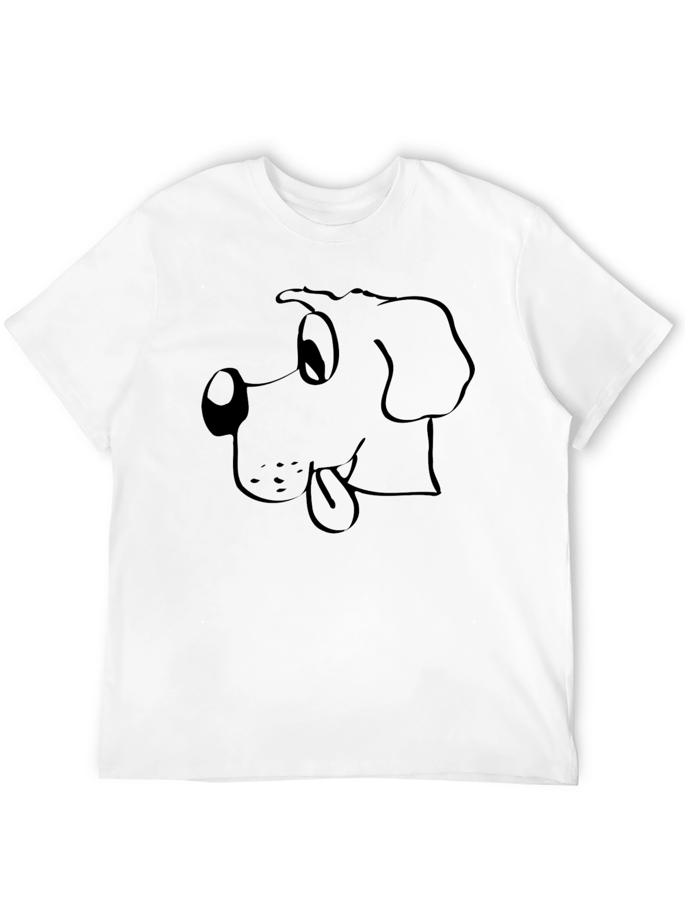 Cartoon Dog Tee - Classic Black T-Shirt
