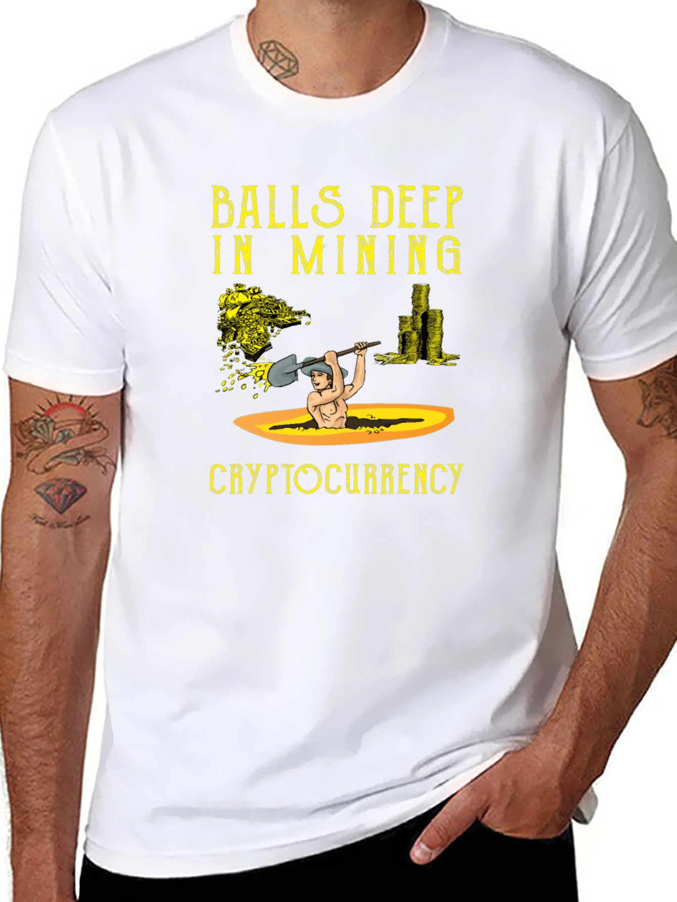 Balls Deep in Mining Cryptocurrency T-Shirt