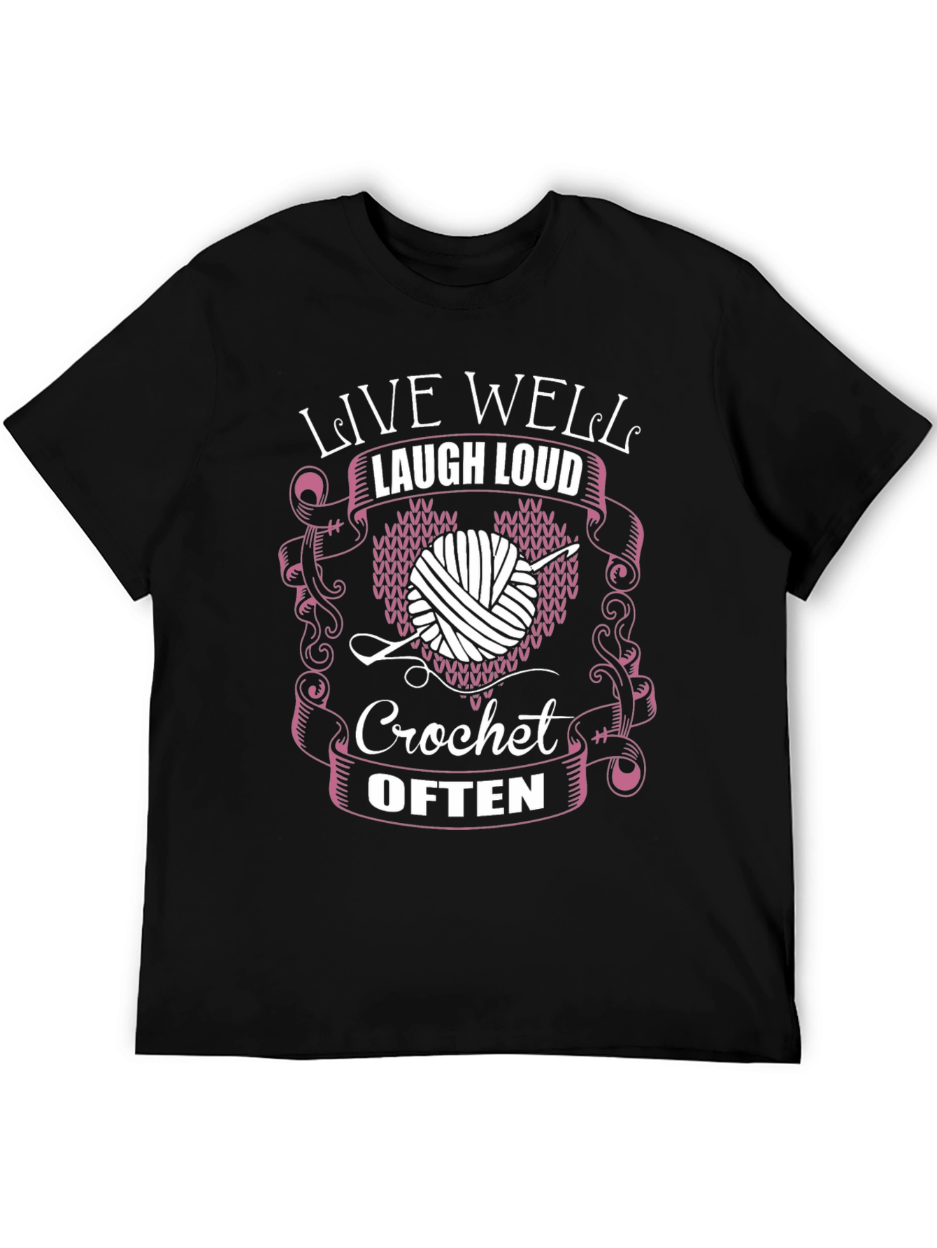 Live Well Laugh Loud Crochet Often T-Shirt