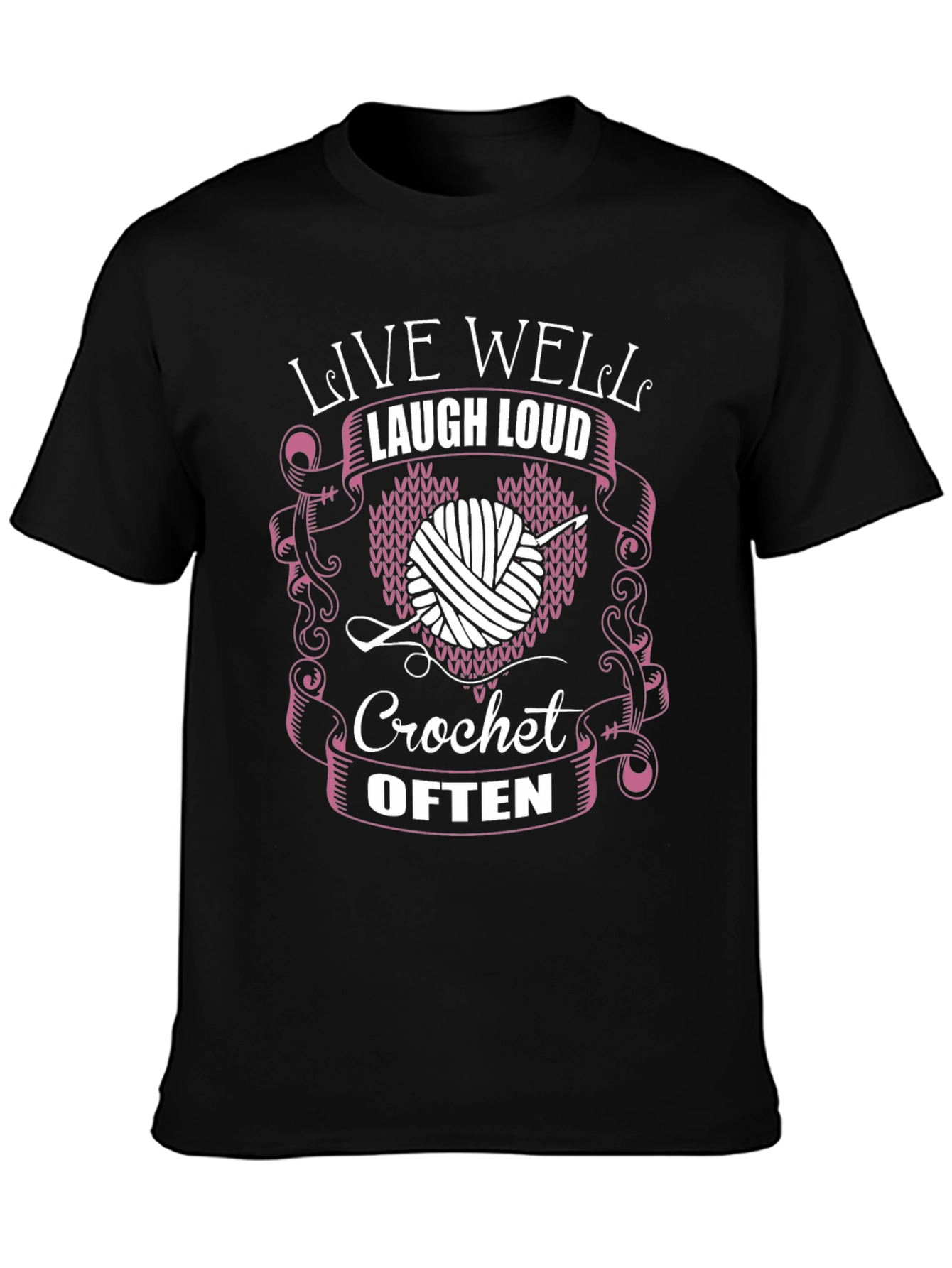 Live Well Laugh Loud Crochet Often T-Shirt