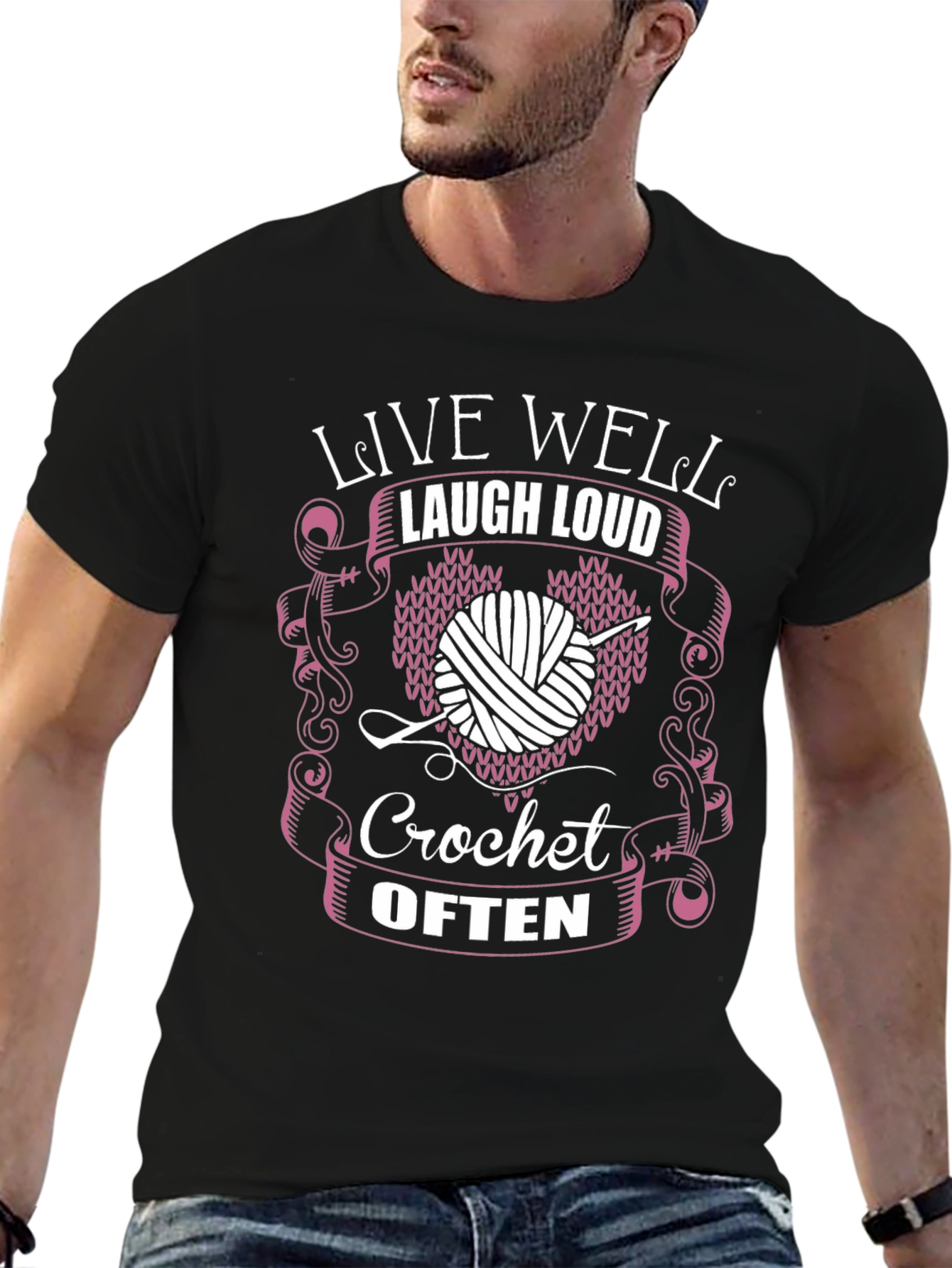 Live Well Laugh Loud Crochet Often T-Shirt