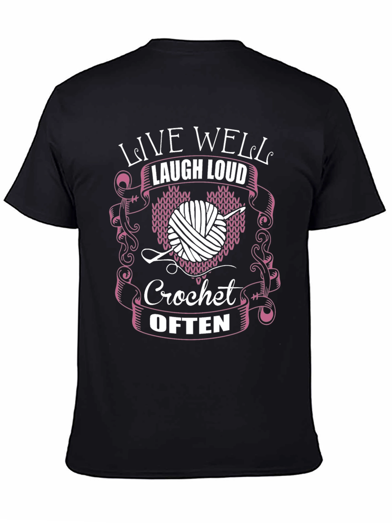 Live Well Laugh Loud Crochet Often T-Shirt