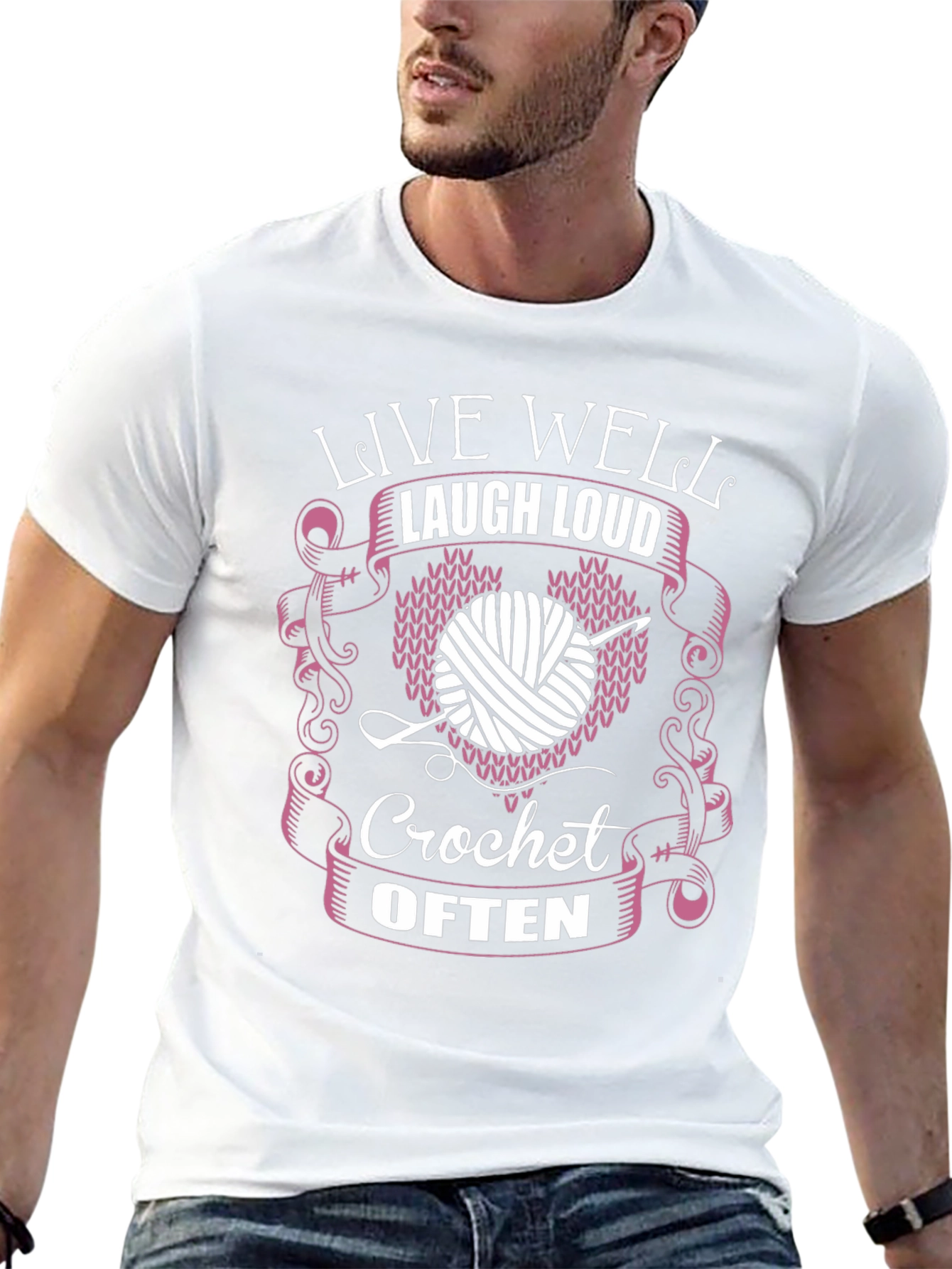 Live Well Laugh Loud Crochet Often T-Shirt