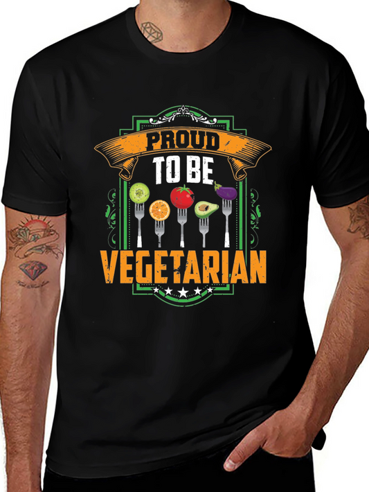 Proud To Be Vegetarian T-Shirt - Food Graphic Tee