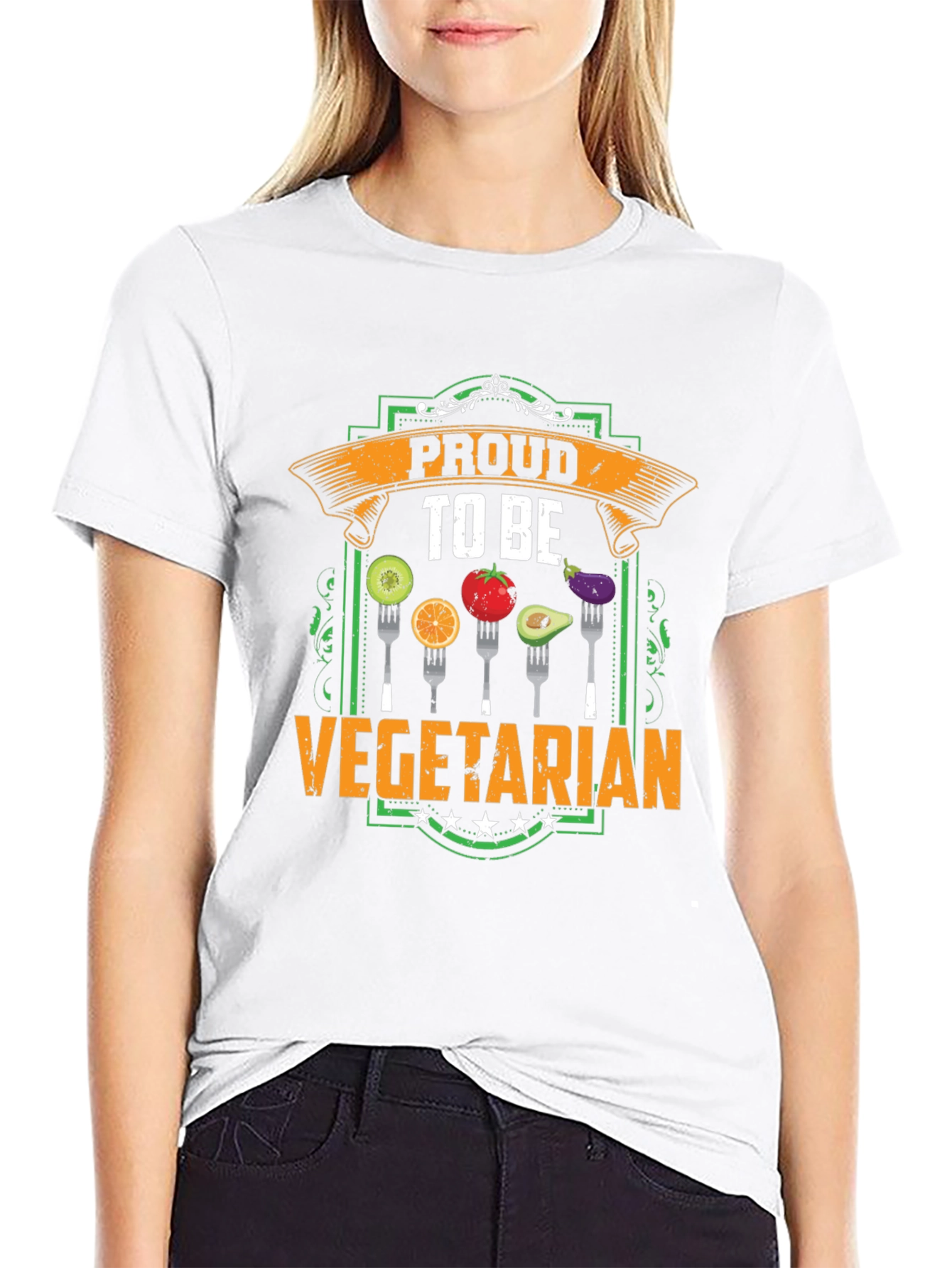 Proud To Be Vegetarian T-Shirt - Food Graphic Tee