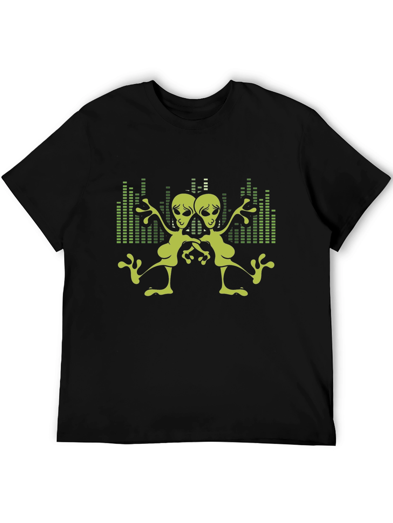 Alien Graphic Tee - Black Cotton T-Shirt