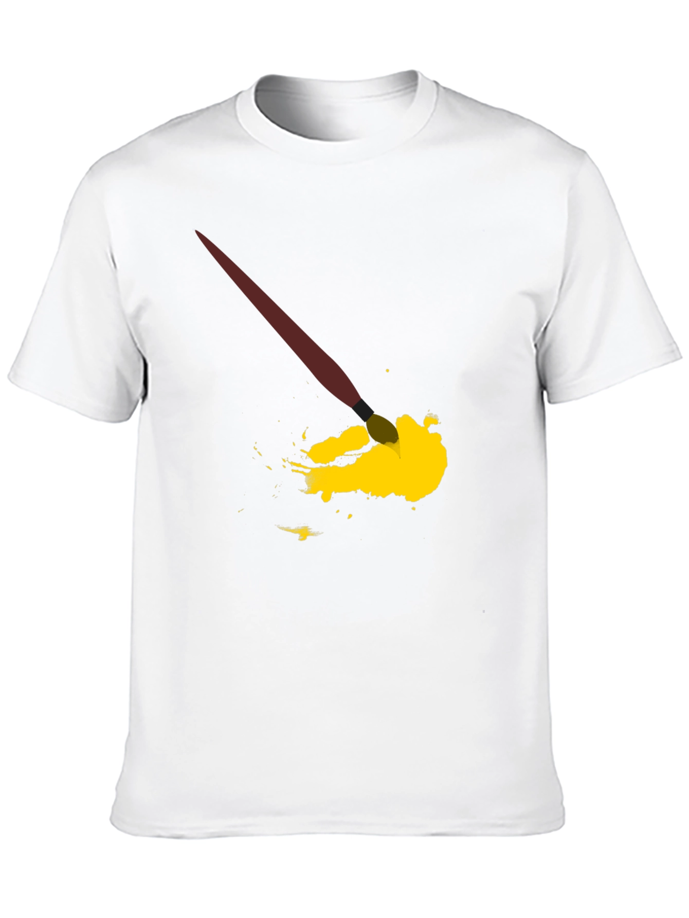 Paintbrush Splatter Graphic Tee - Artistic Expression