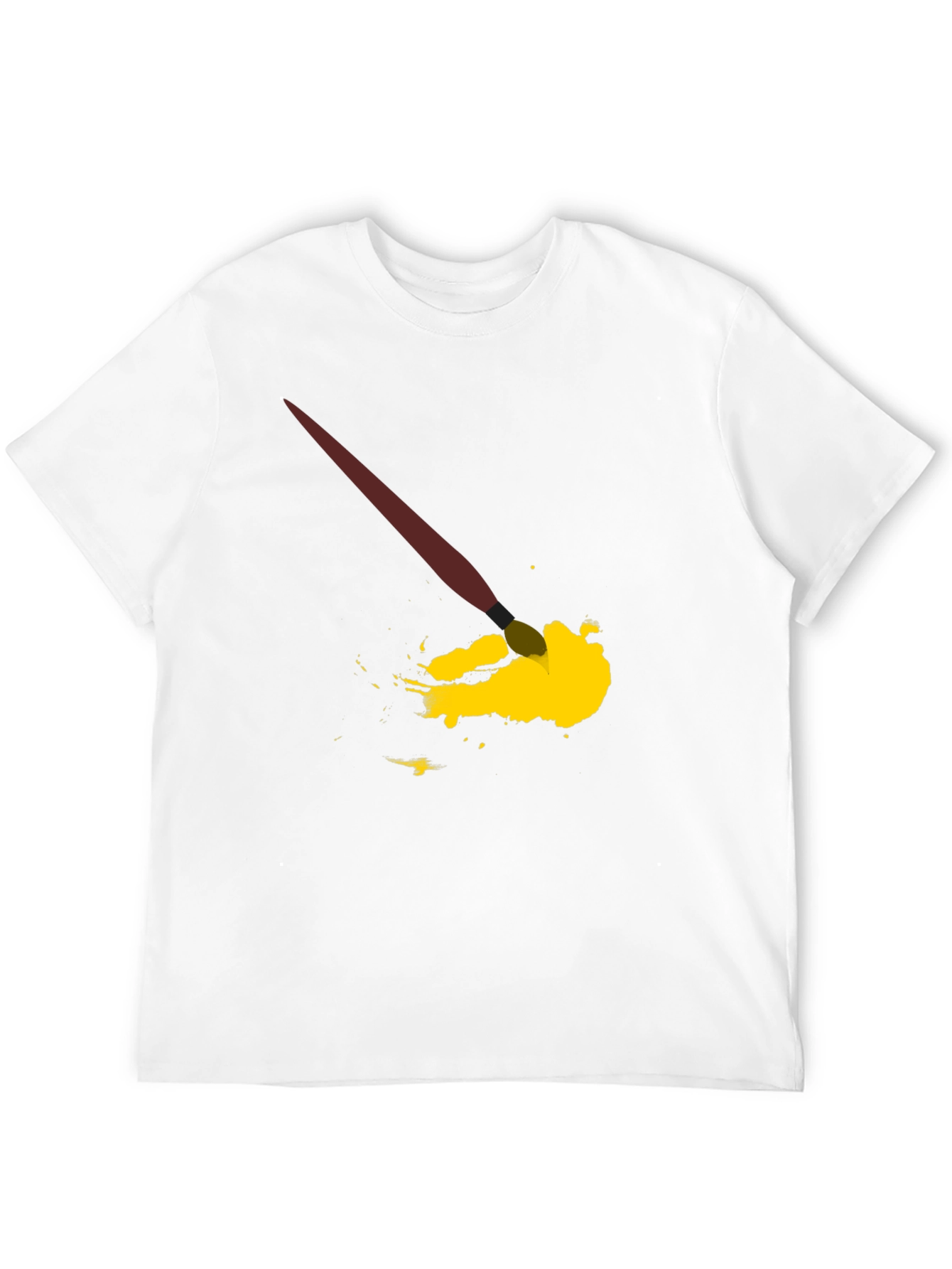 Paintbrush Splatter Graphic Tee - Artistic Expression