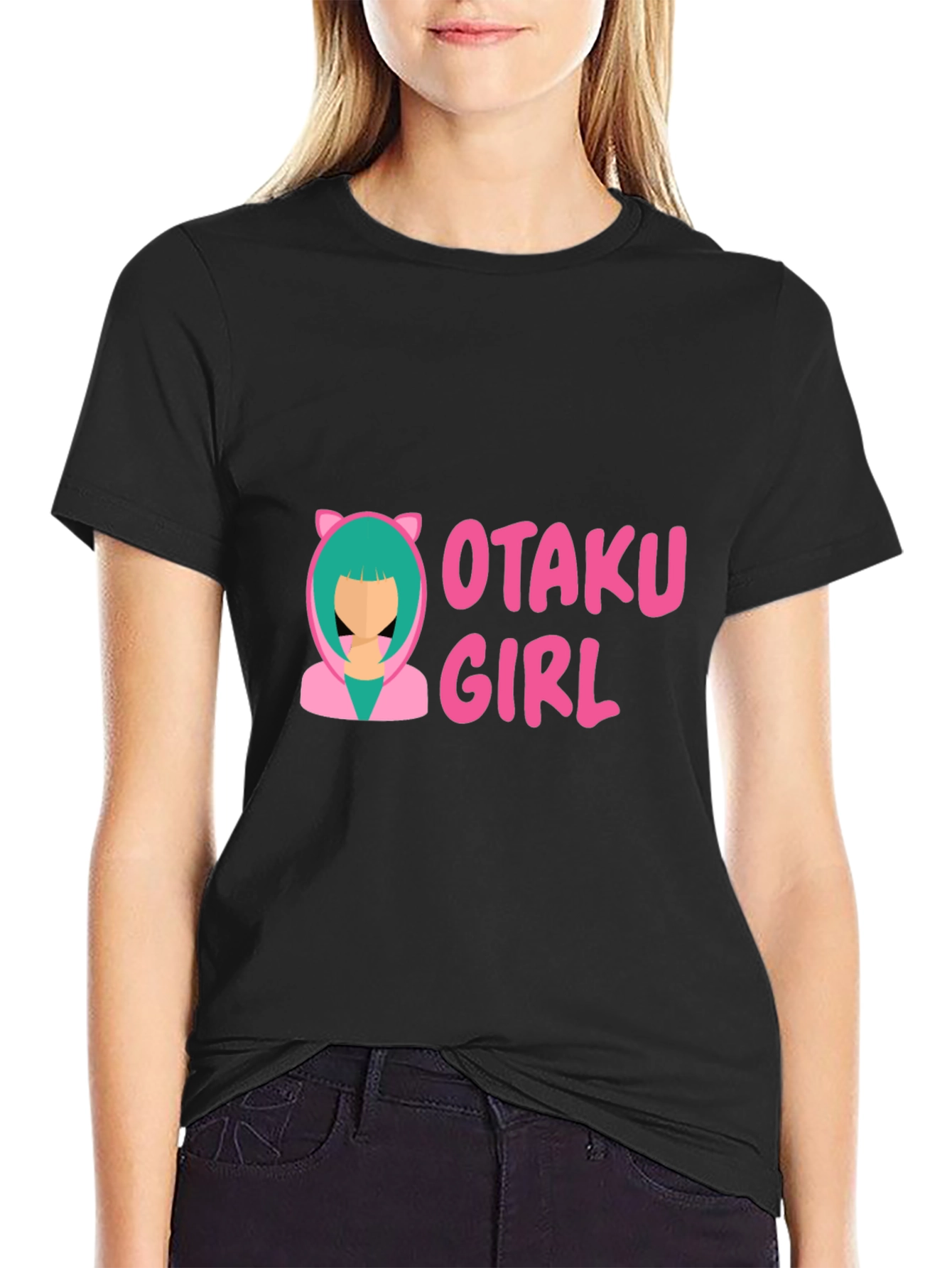 Otaku Girl Graphic Tee - Anime Lovers T-Shirt