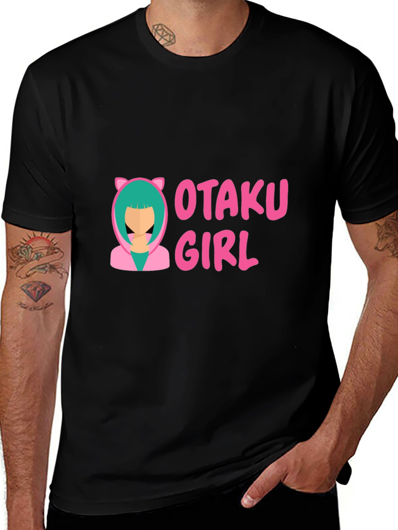 Otaku Girl Graphic Tee - Anime Lovers T-Shirt