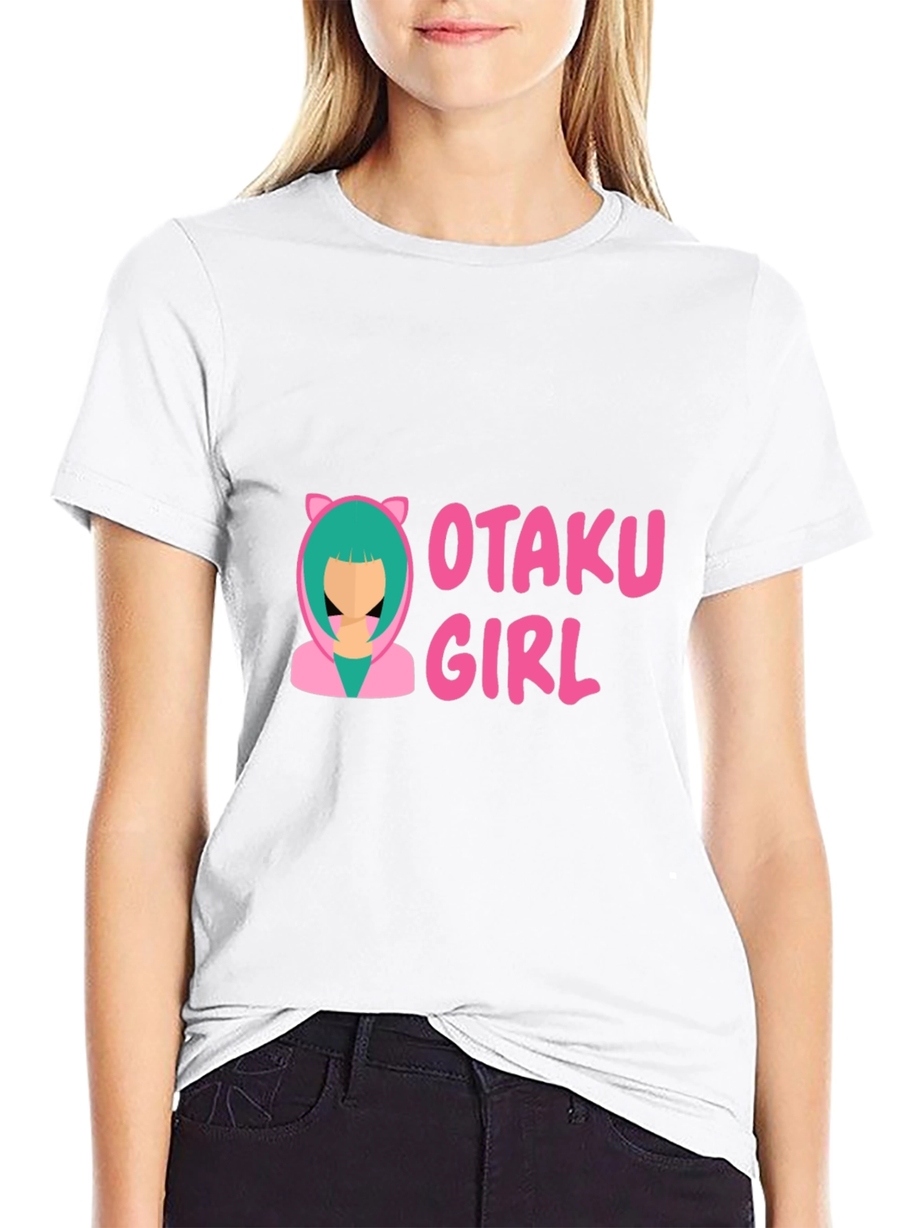Otaku Girl Graphic Tee - Anime Lovers T-Shirt