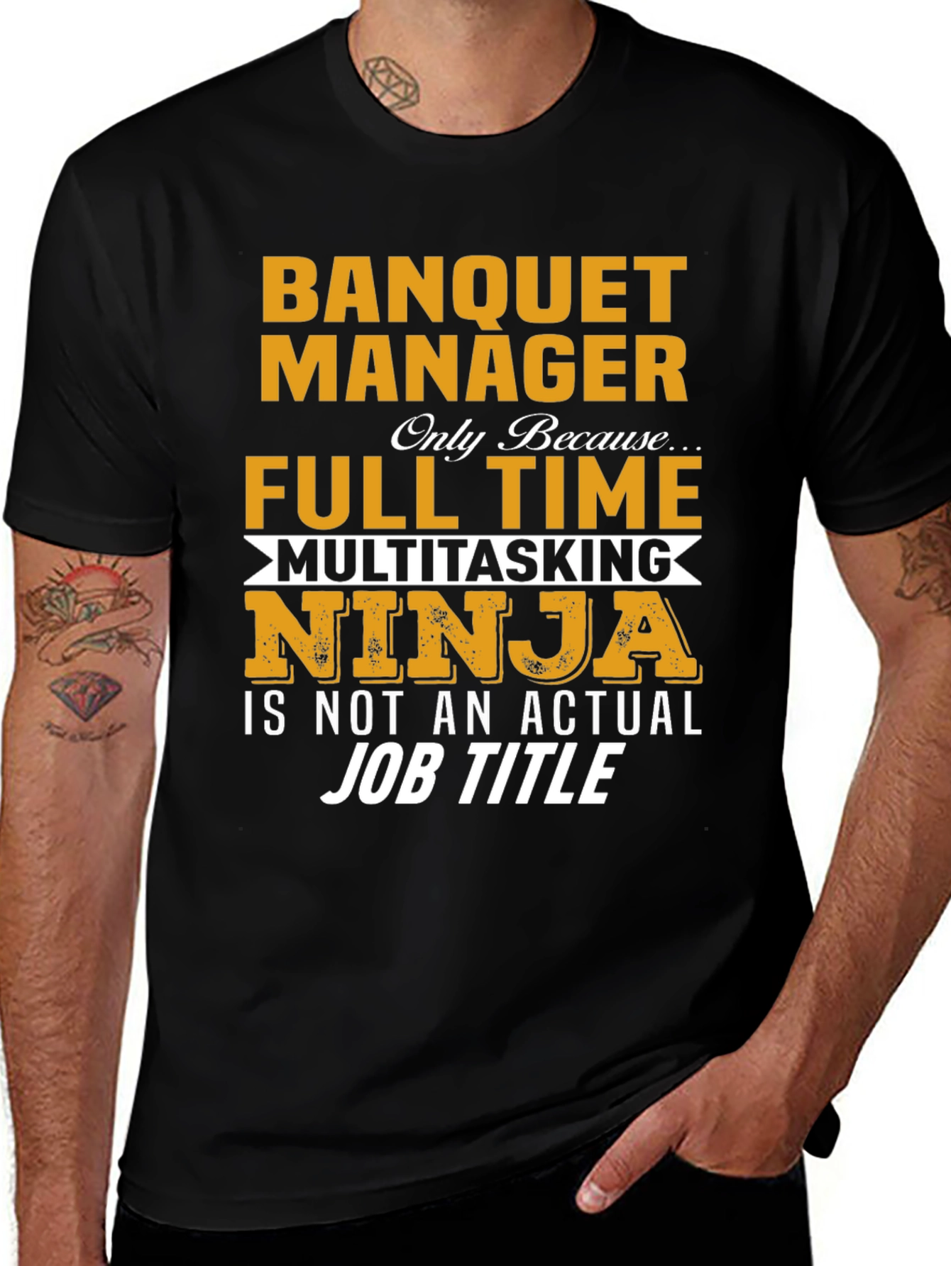 Banquet Manager T-Shirt Multitasking Ninja Job Title