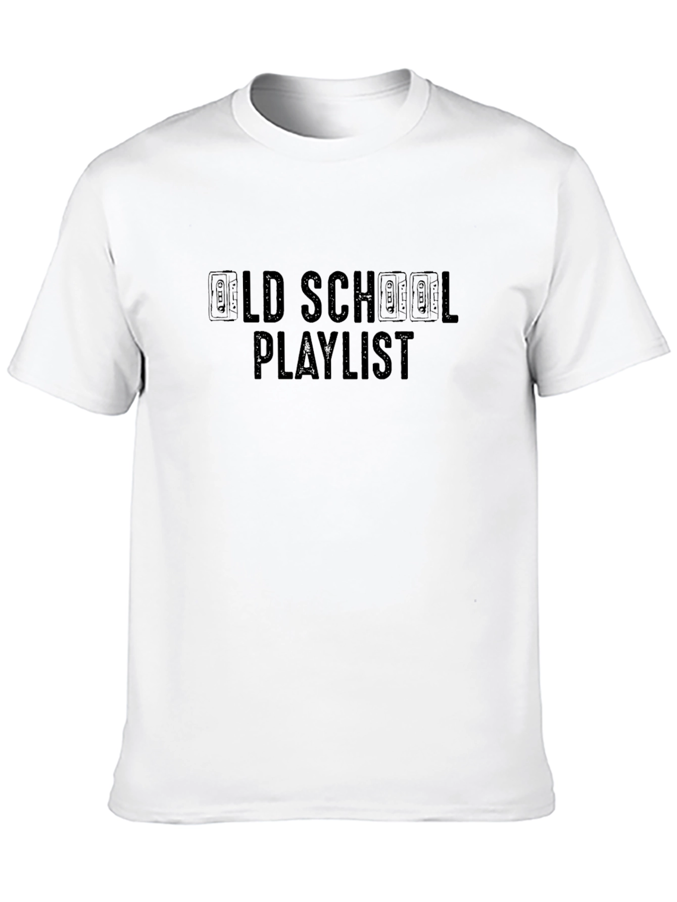 Old School Playlist Cassette Tape Graphic T-Shirt