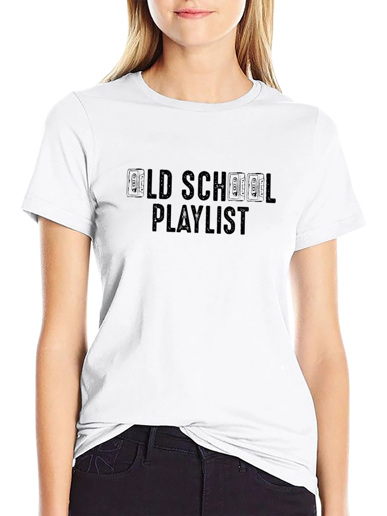 Old School Playlist Cassette Tape Graphic T-Shirt