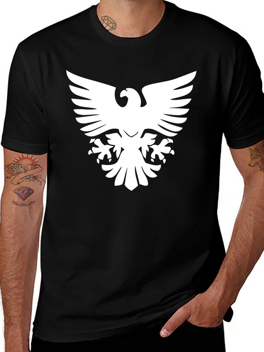 Black T-Shirt with Bold Eagle Graphic