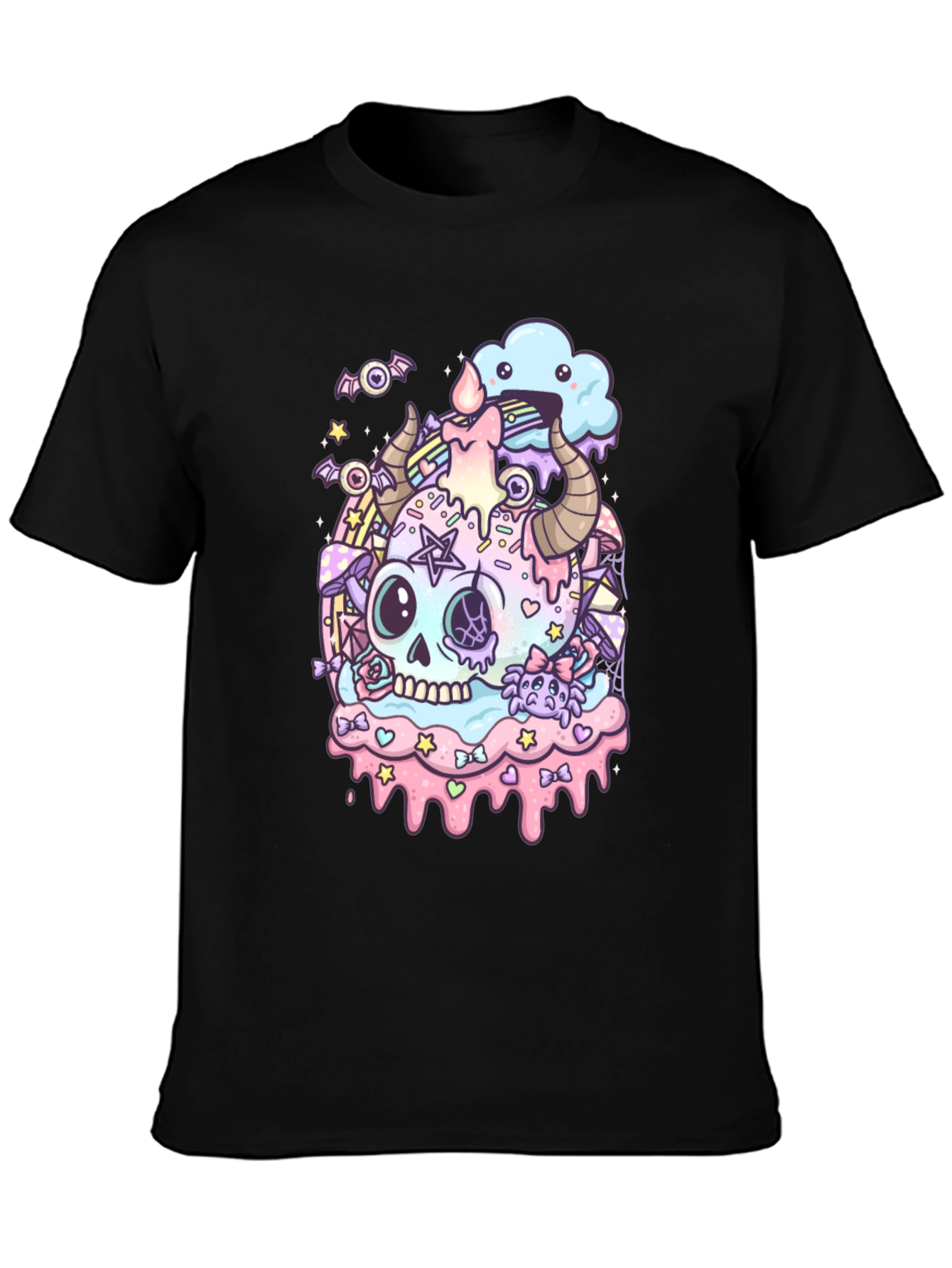 Pastel Goth Skull T-Shirt