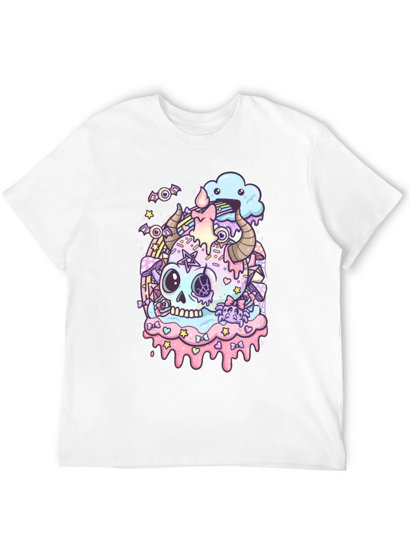 Pastel Goth Skull T-Shirt