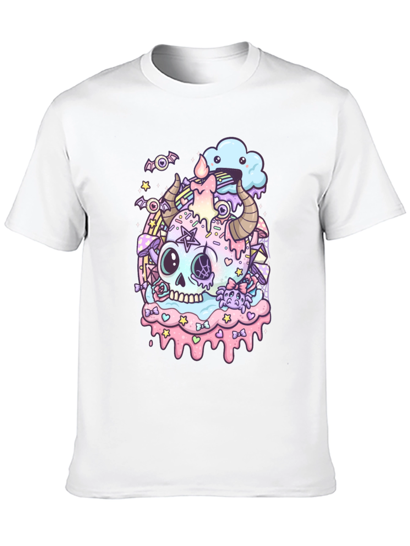 Pastel Goth Skull T-Shirt