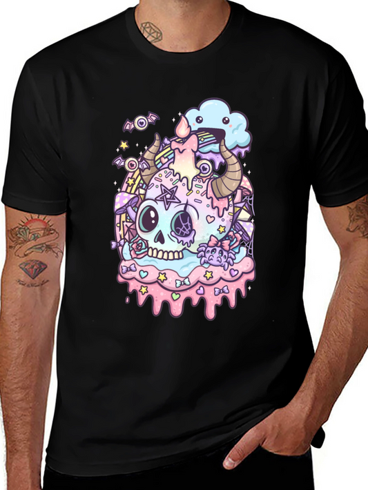 Pastel Goth Skull T-Shirt