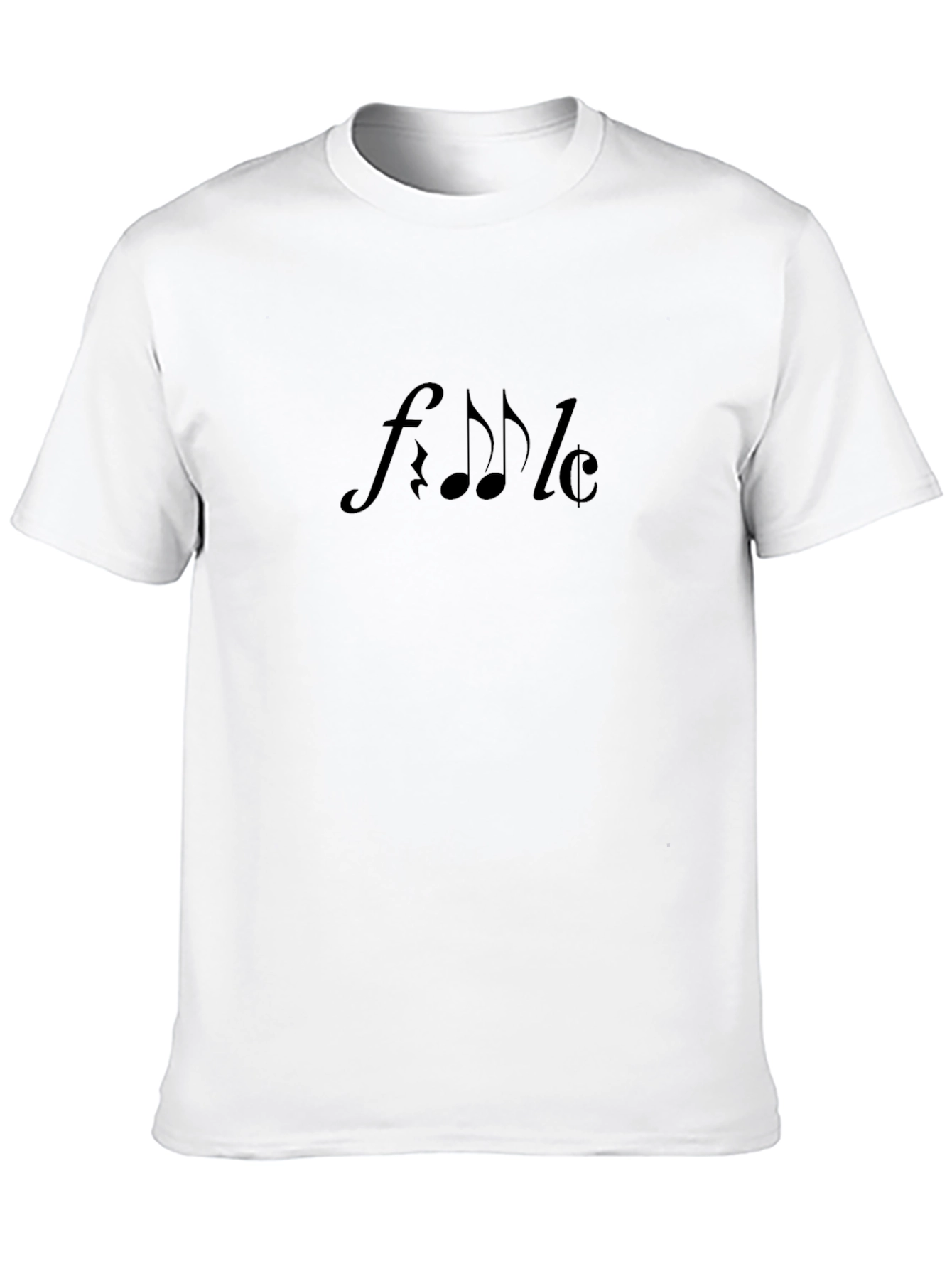 Musical Note Graphic Tee - Black Cotton T-Shirt