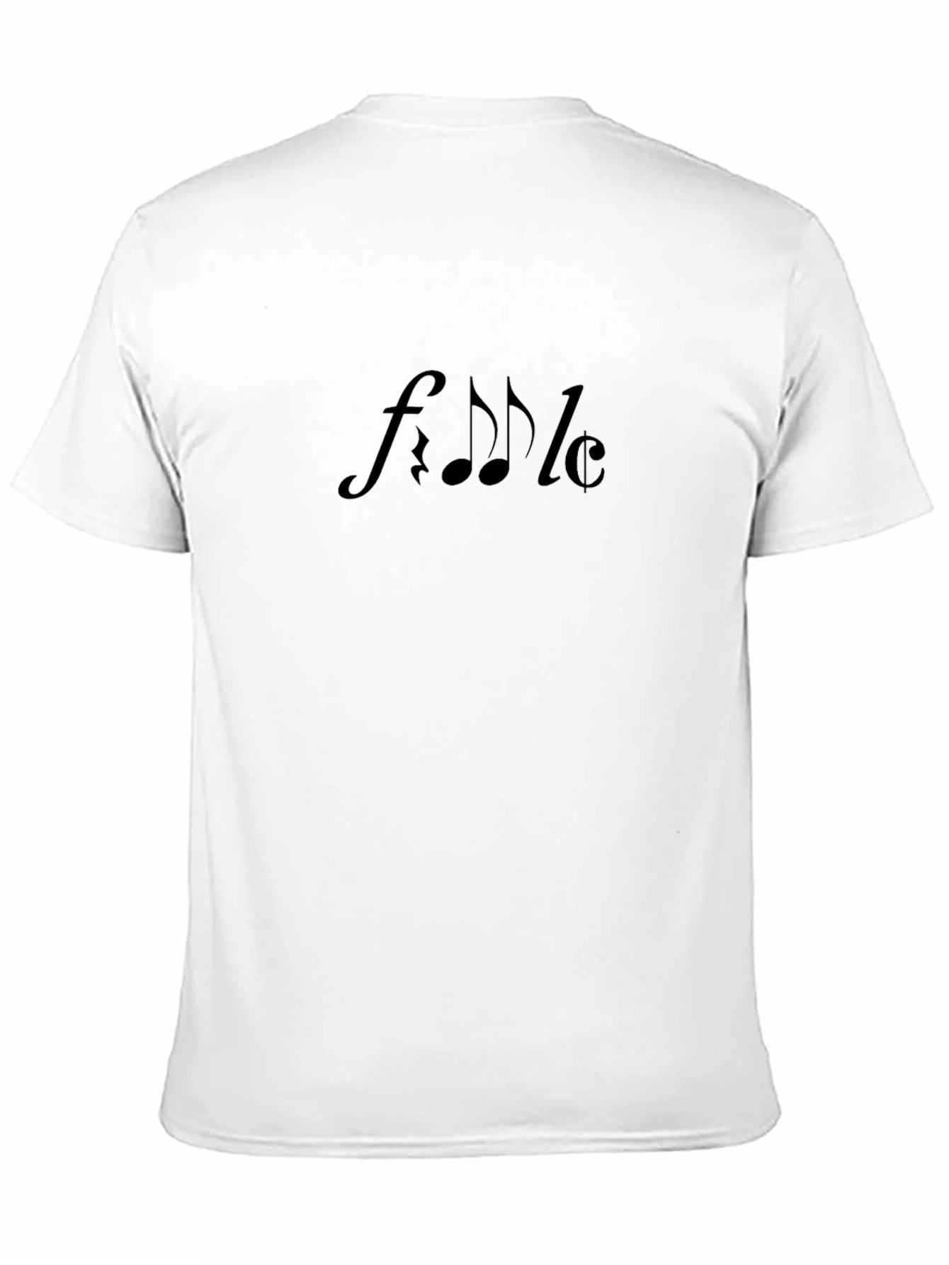 Musical Note Graphic Tee - Black Cotton T-Shirt