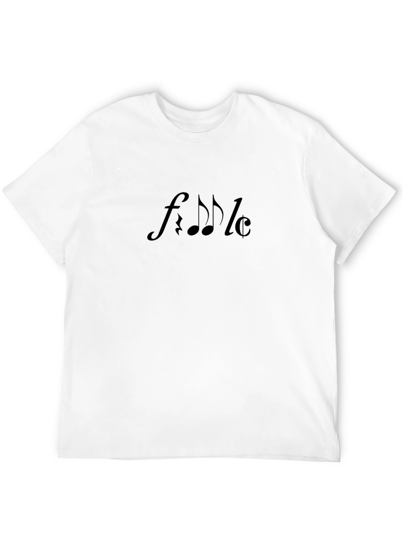 Musical Note Graphic Tee - Black Cotton T-Shirt