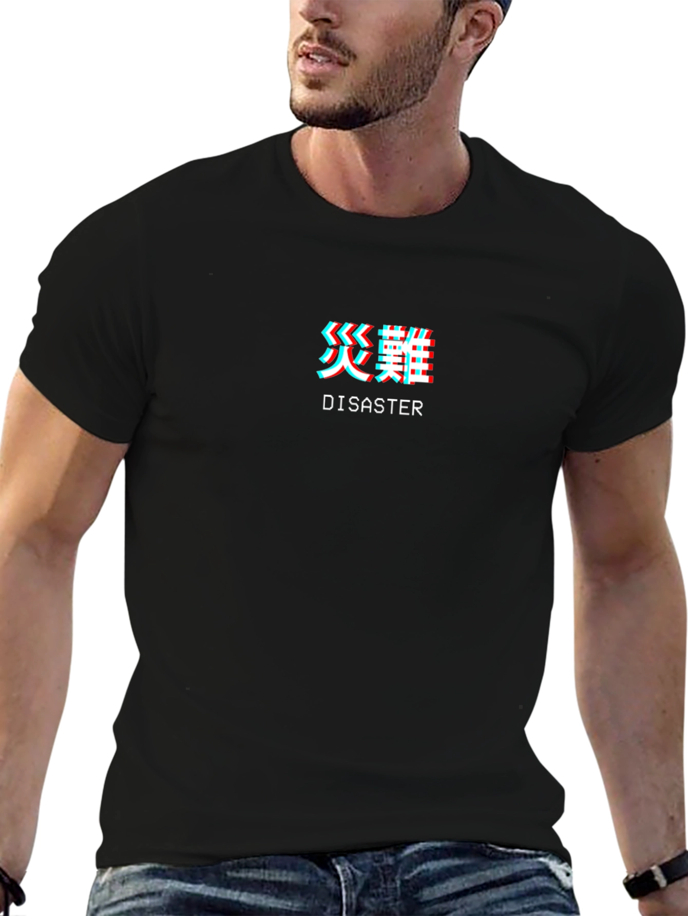 Disaster T-Shirt - Japanese Text Glitch Effect